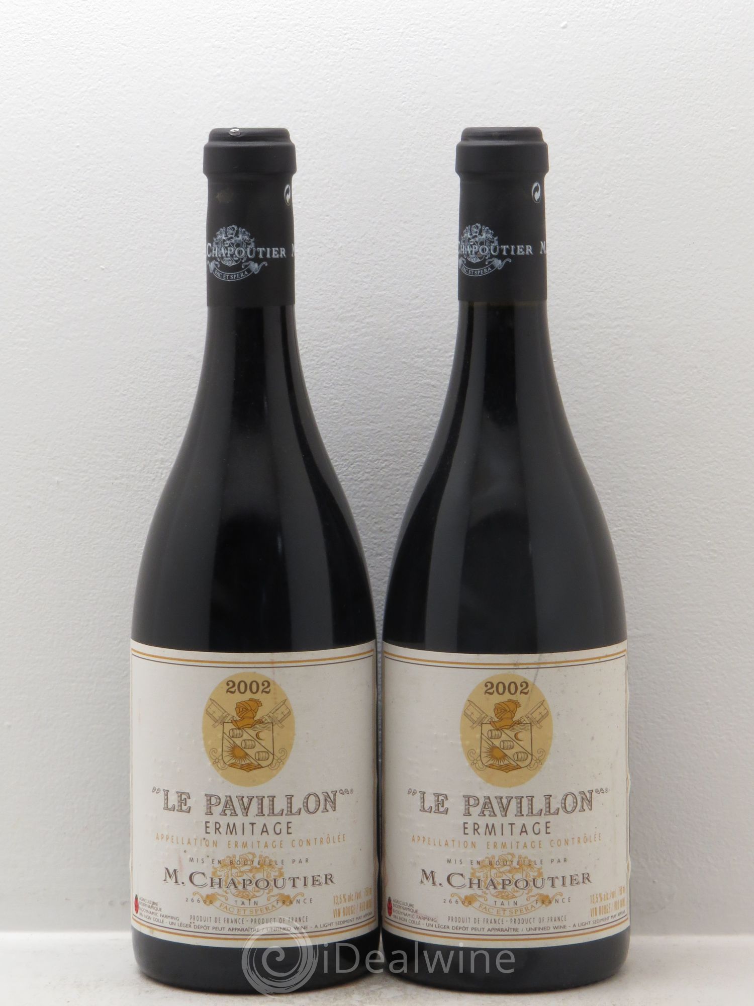 Hermitage Ermitage Le Pavillon Chapoutier (sans prix de réserve) 2002 - Lot de 2 bouteilles - 0