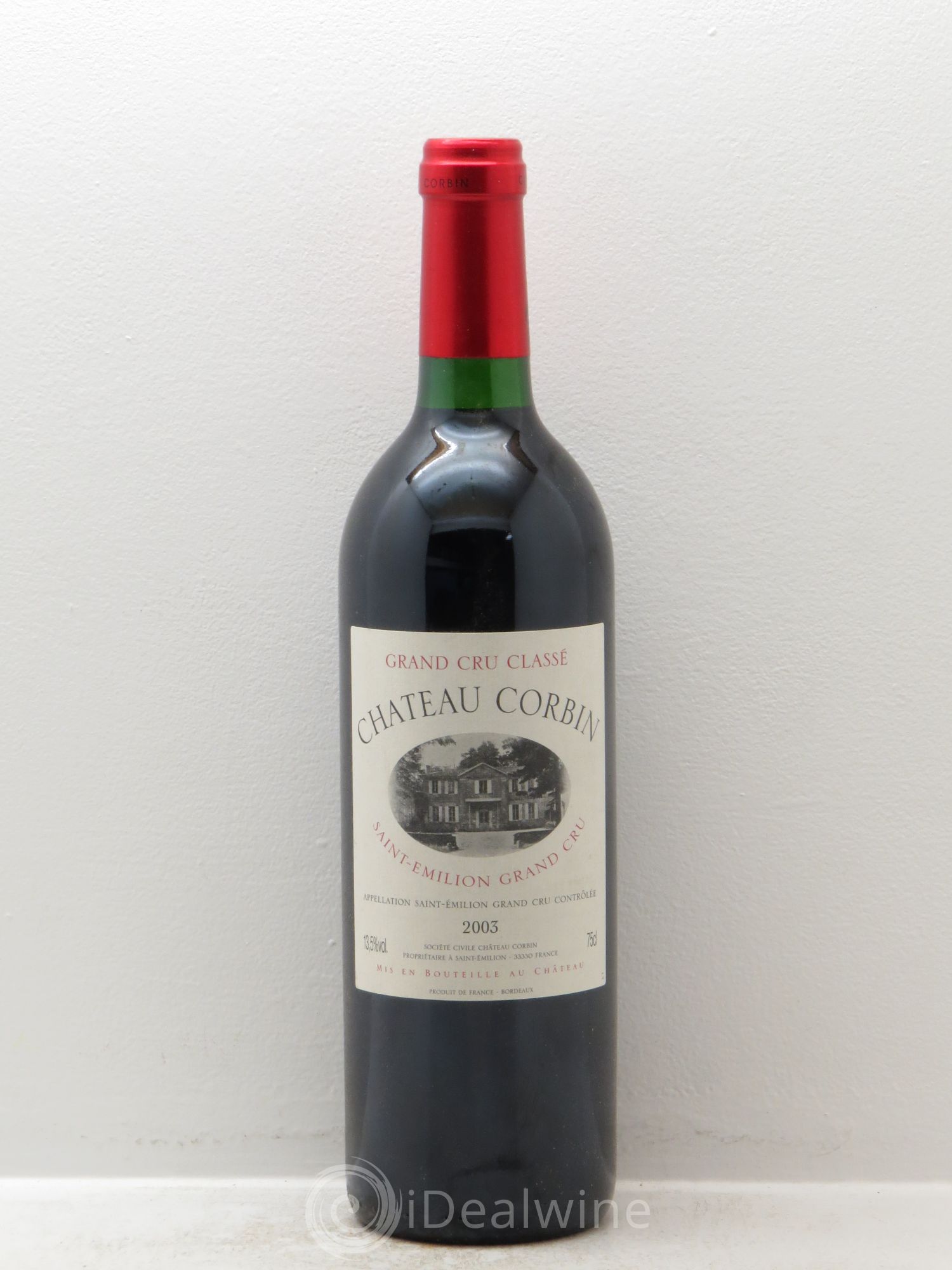 Château Corbin Grand Cru Classé 2003 - Lot de 12 bouteilles - 0