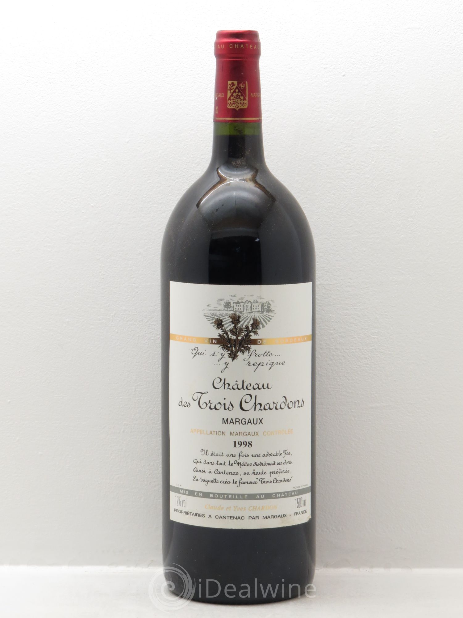 Bordeaux Château Les 3 Chardons - Margaux 1998 - Posten von 1 Magnum - 0