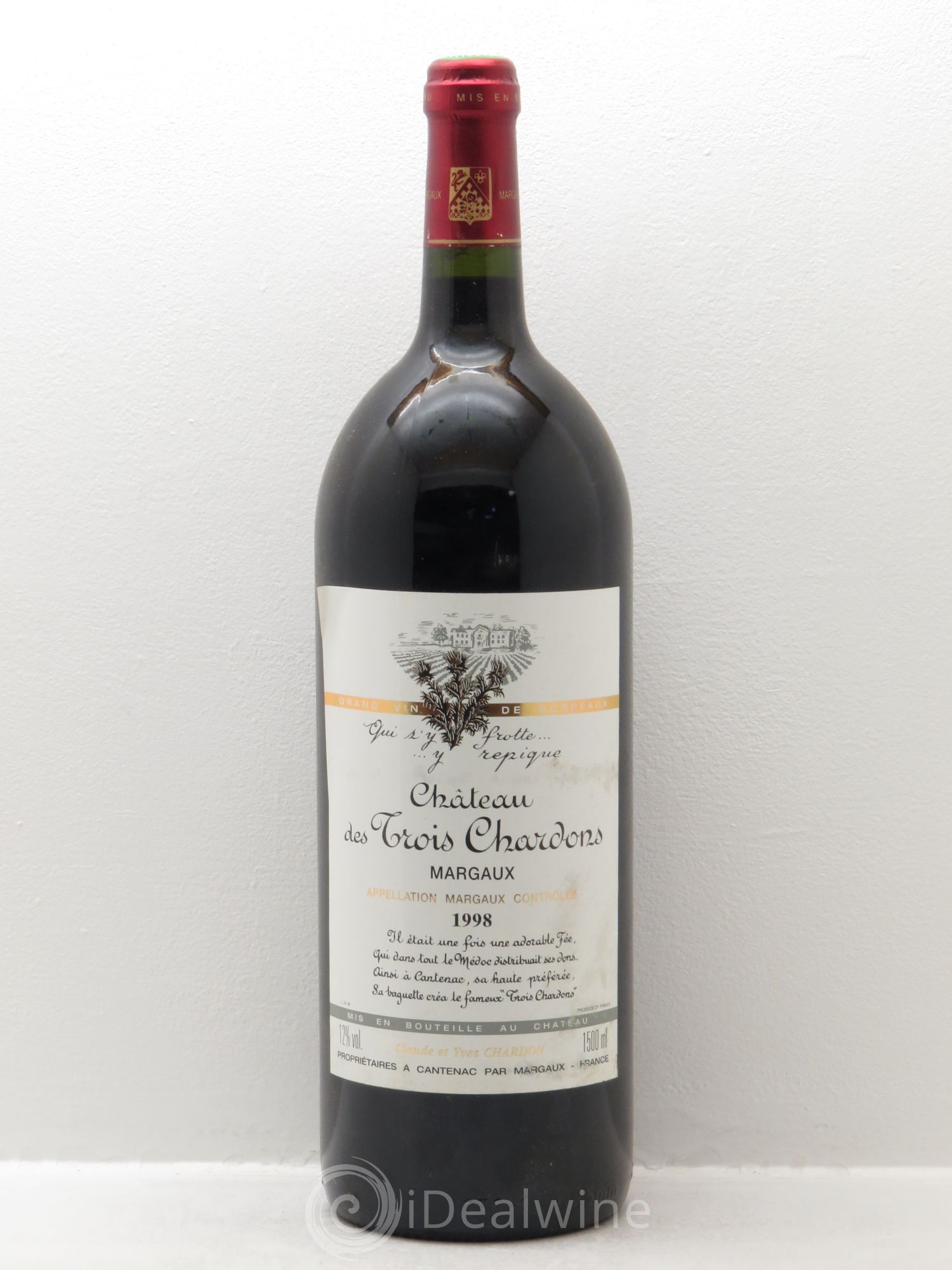 Bordeaux Château Les 3 Chardons - Margaux 1998 - Posten von 1 Magnum - 0