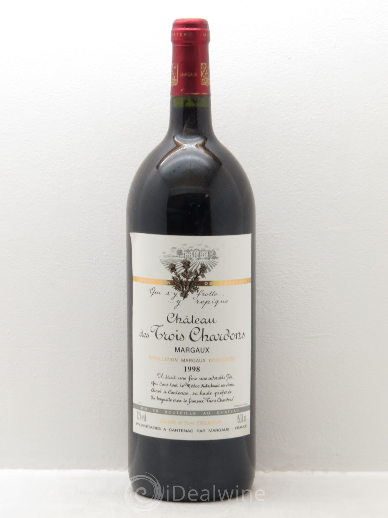 Bordeaux Château Les 3 Chardons - Margaux 1998 - Posten von 1 Magnum - 0
