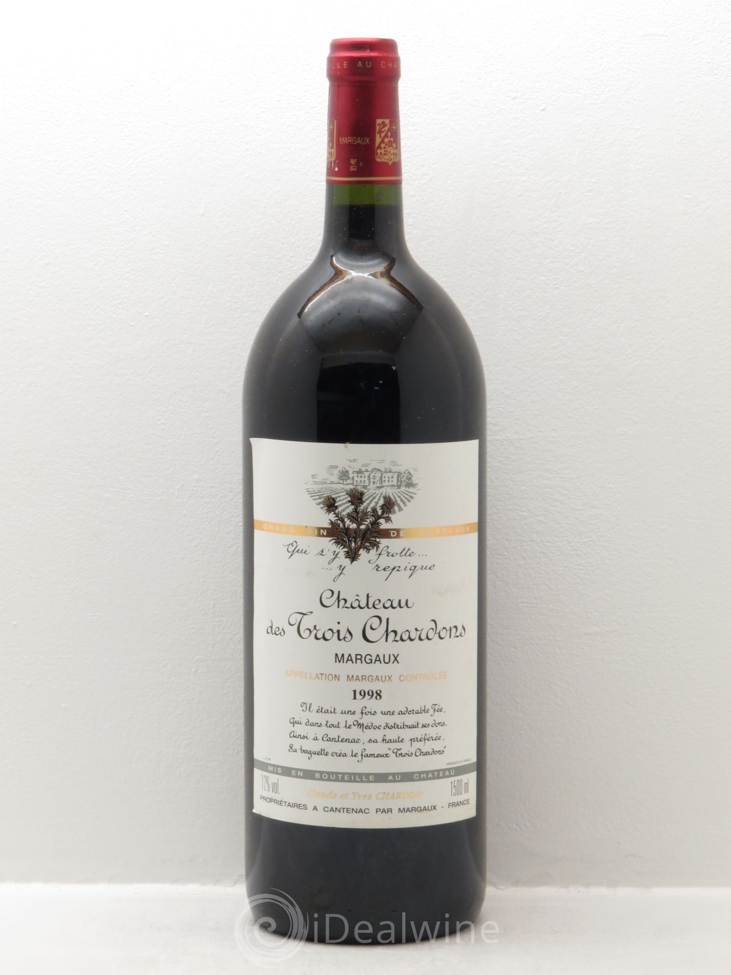 Bordeaux Château Les 3 Chardons - Margaux 1998 - Posten von 1 Magnum - 0