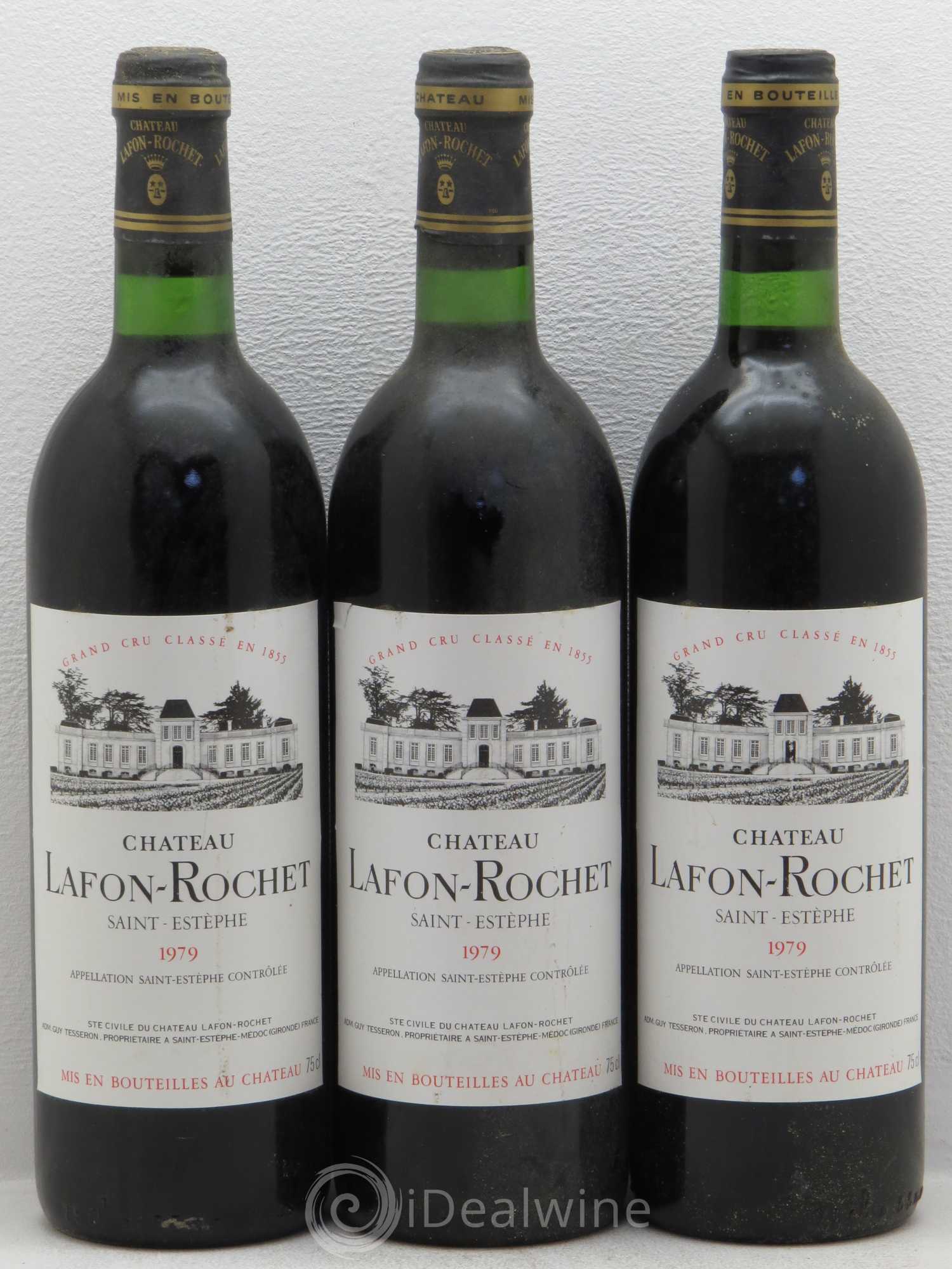 Château Lafon Rochet 4ème Grand Cru Classé (sans prix de réserve) 1979 - Lot de 3 bouteilles - 0