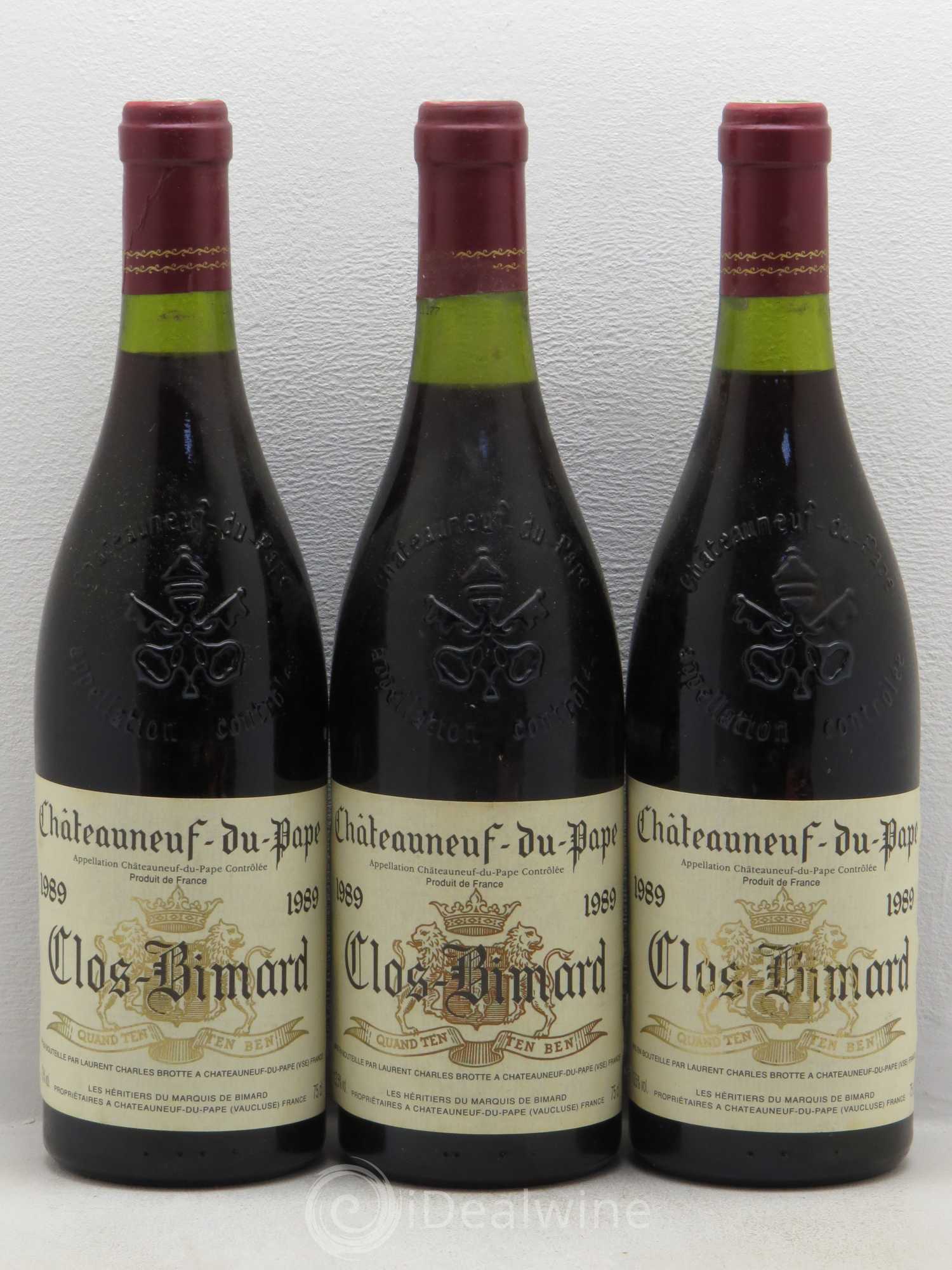 Châteauneuf-du-Pape Clos Bimard (sans prix de réserve) 1989 - Posten von 3 Flaschen - 0