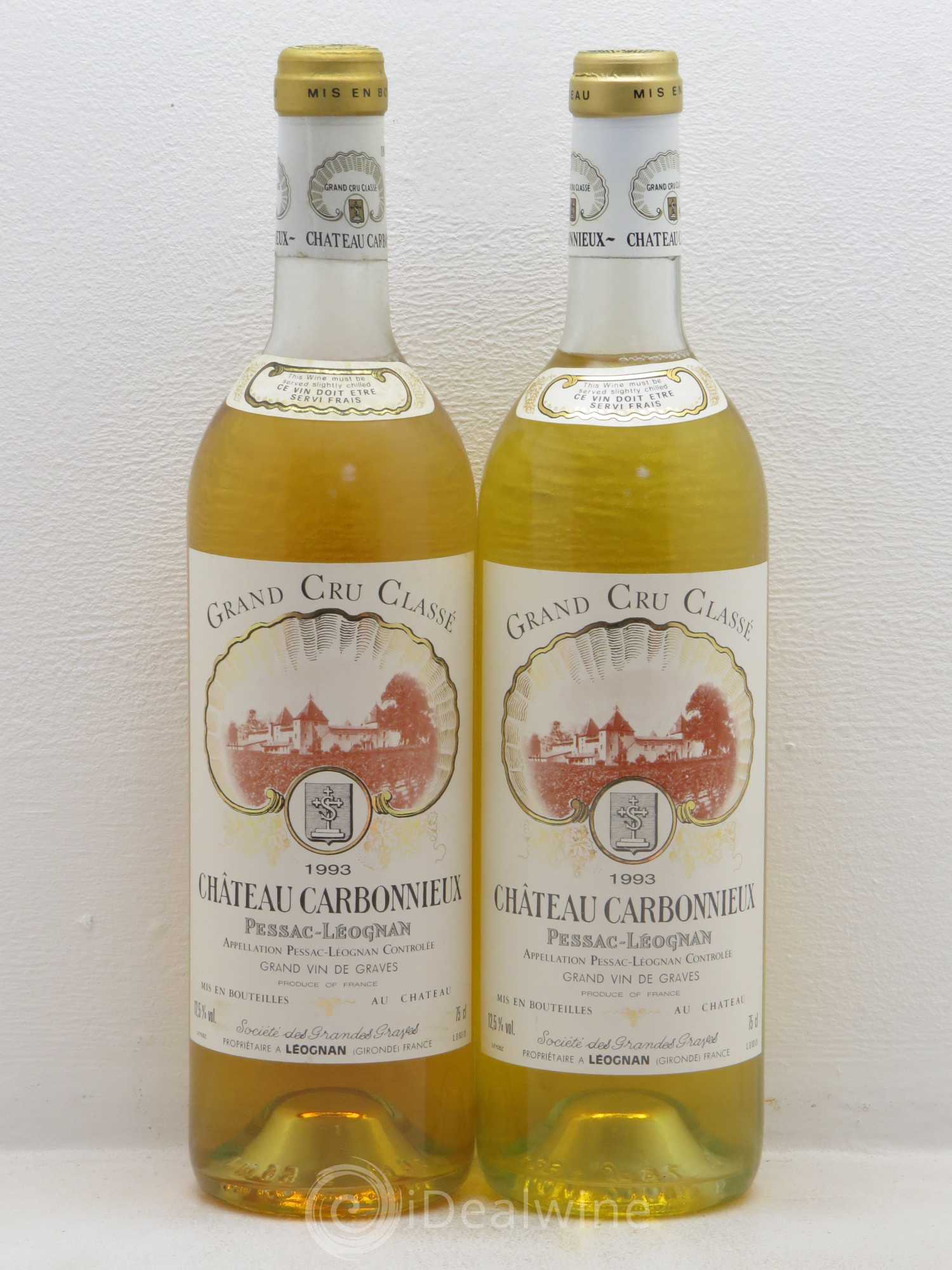 Château Carbonnieux Cru Classé de Graves (sans prix de réserve) 1993 - Lot de 2 bouteilles - 0