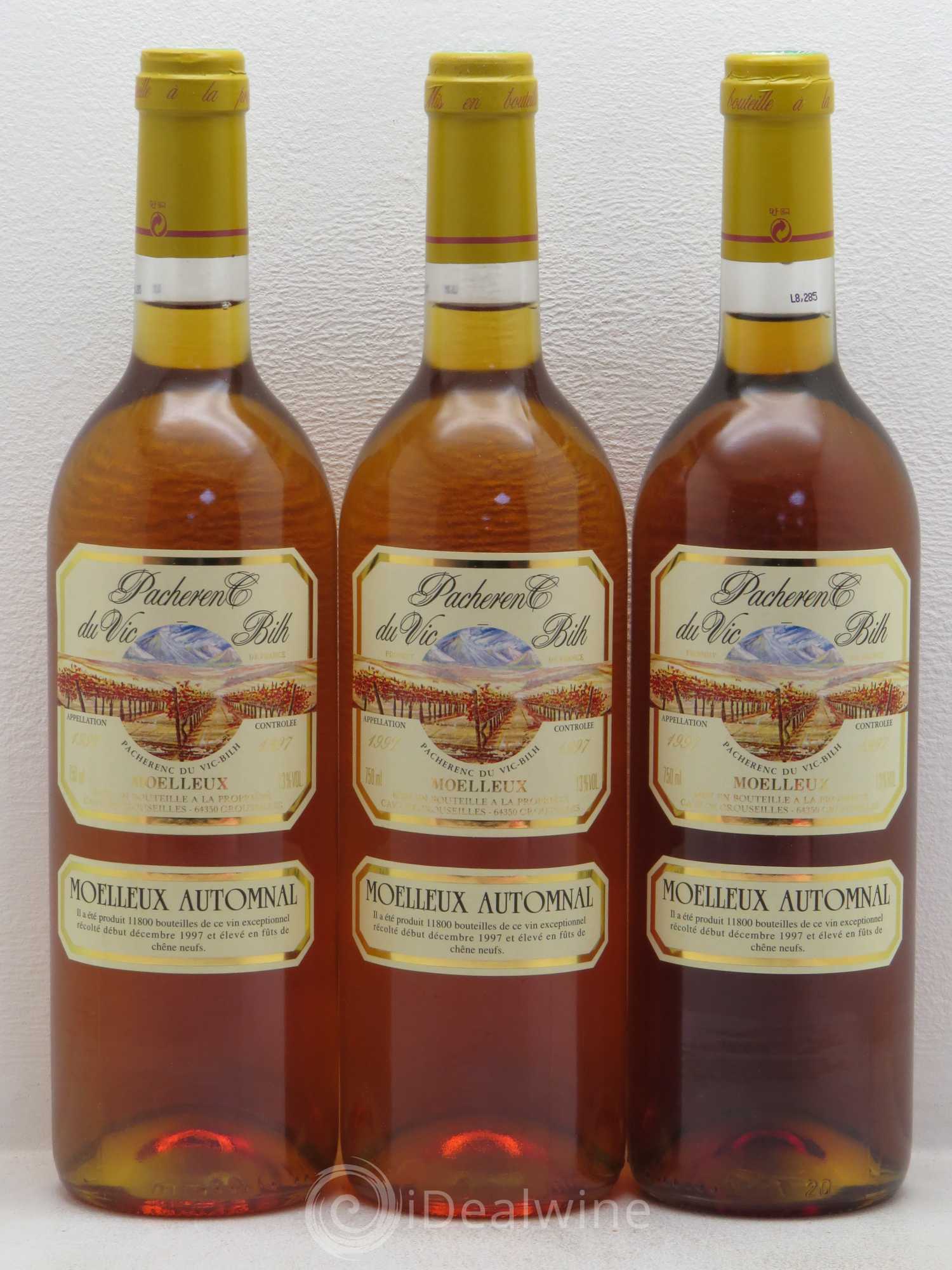 Pacherenc du Vic-Bilh Cave de Crouseille (sans prix de réserve) 1997 - Posten von 3 Flaschen - 0