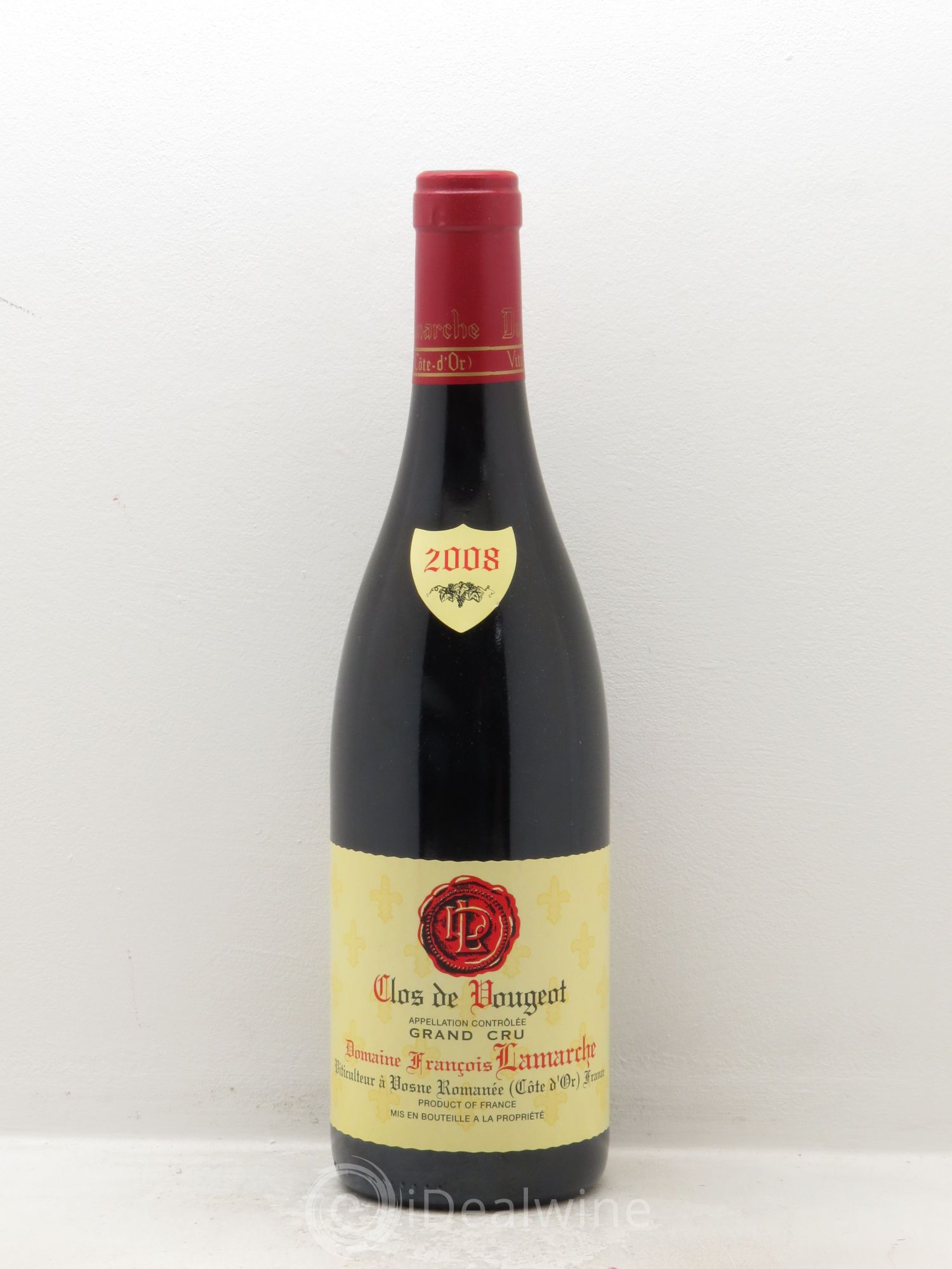 Clos de Vougeot Grand Cru Lamarche (Domaine) (sans prix de réserve) 2008 - Lot de 1 bouteille - 0