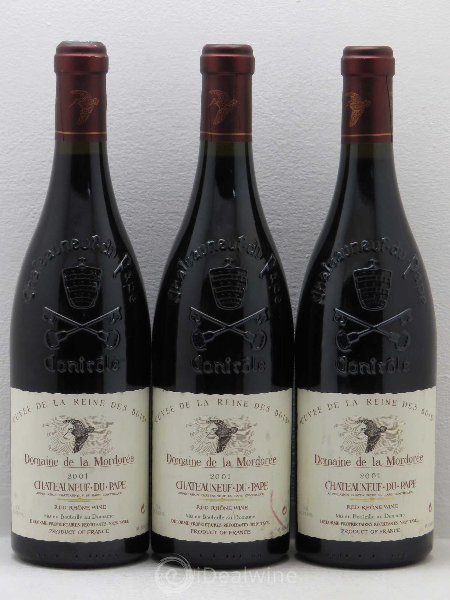 Châteauneuf-du-Pape Cuvée de la Reine des Bois La Mordorée (Domaine de) 2001 - Lot de 3 bouteilles - 0
