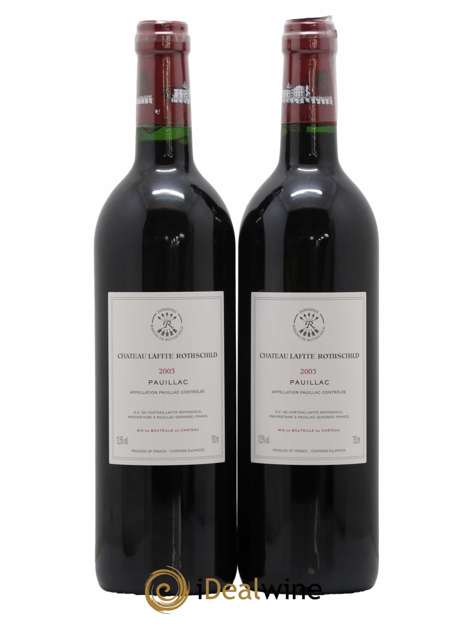 Château Lafite Rothschild 1er Grand Cru Classé 2003 - Lot de 2 bouteilles - 1