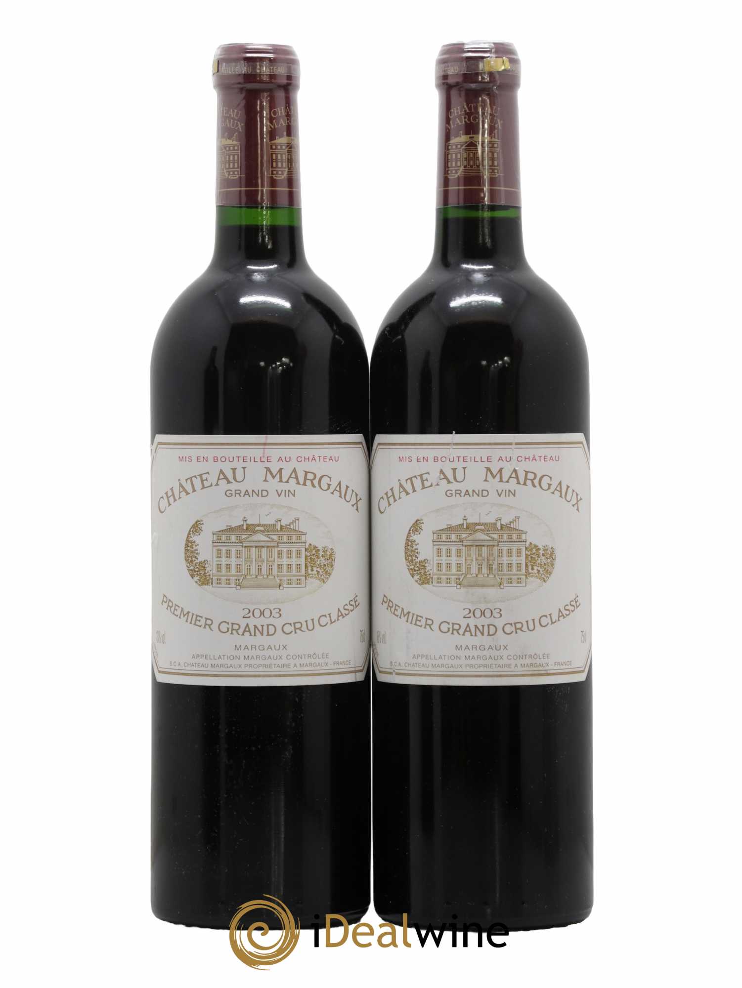 Château Margaux 1er Grand Cru Classé 2003 - Lot de 2 bouteilles - 0