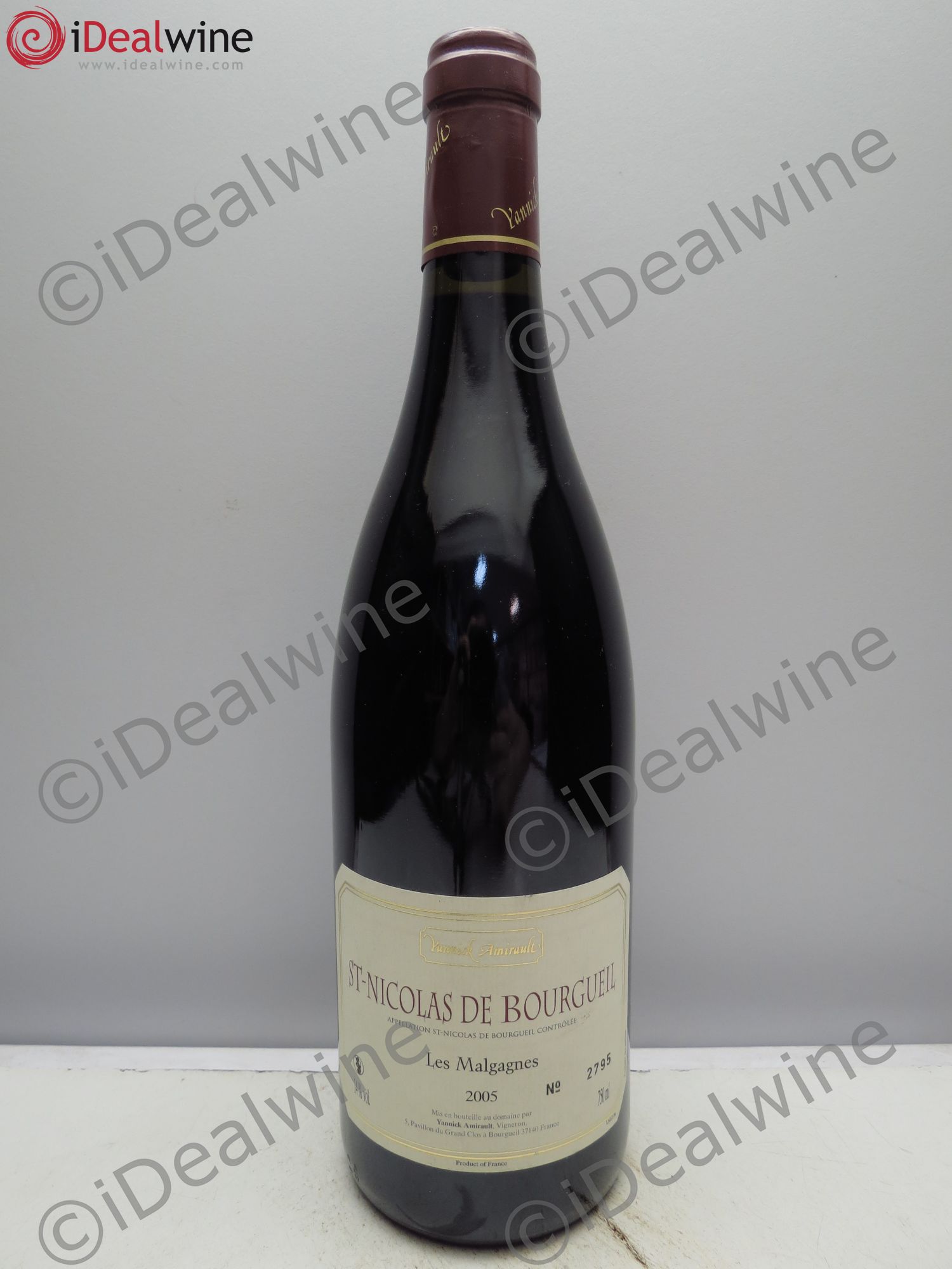 Saint-Nicolas de Bourgueil La Source Yannick Amirault (Domaine) Les Malgagnes 2005 - Lot de 1 bouteille - 0