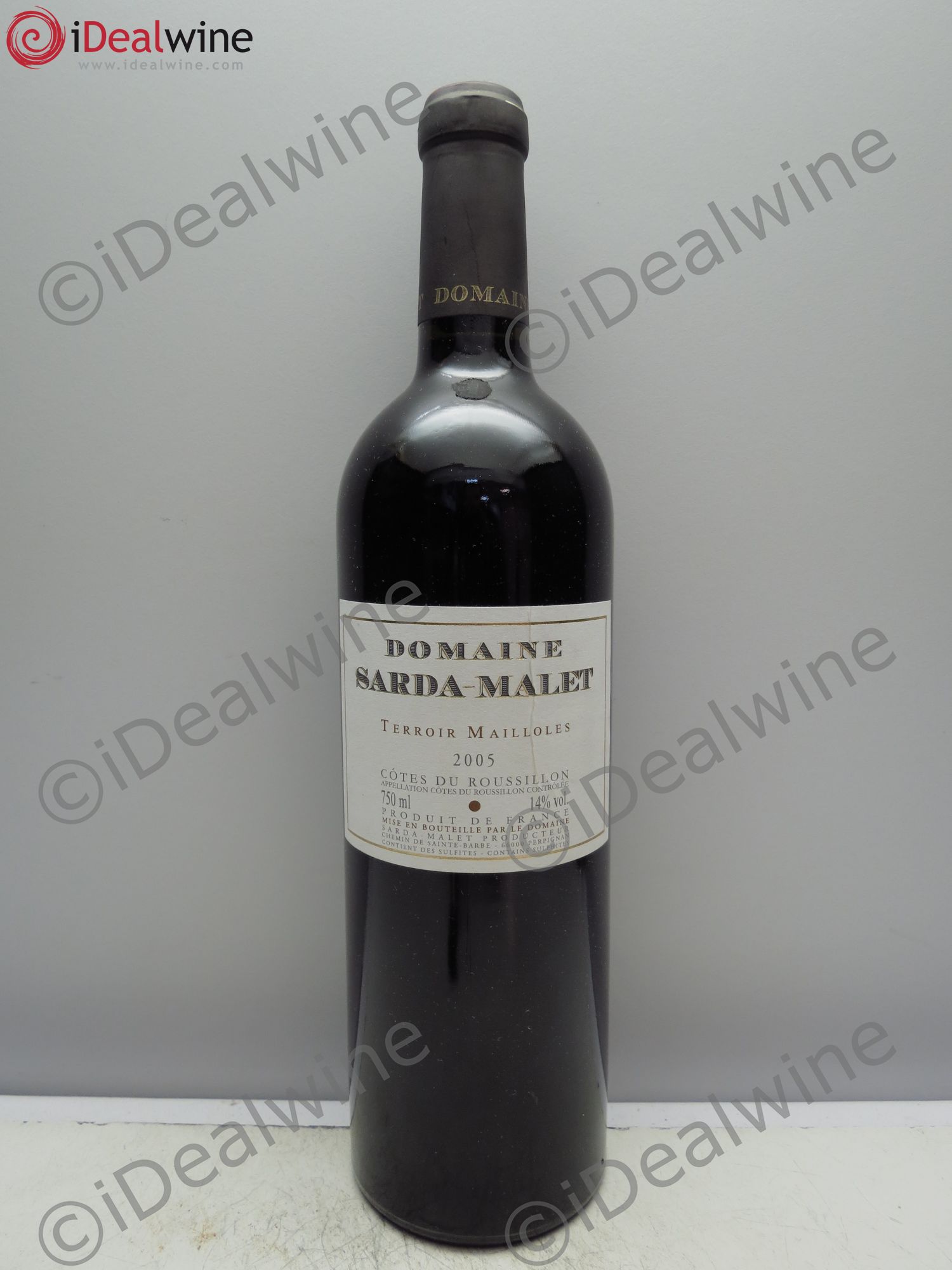Côtes du Roussillon Domaine Sarda-Malet Terroir de Mailloles Jérôme Malet 2005 - Lot de 1 bouteille - 0