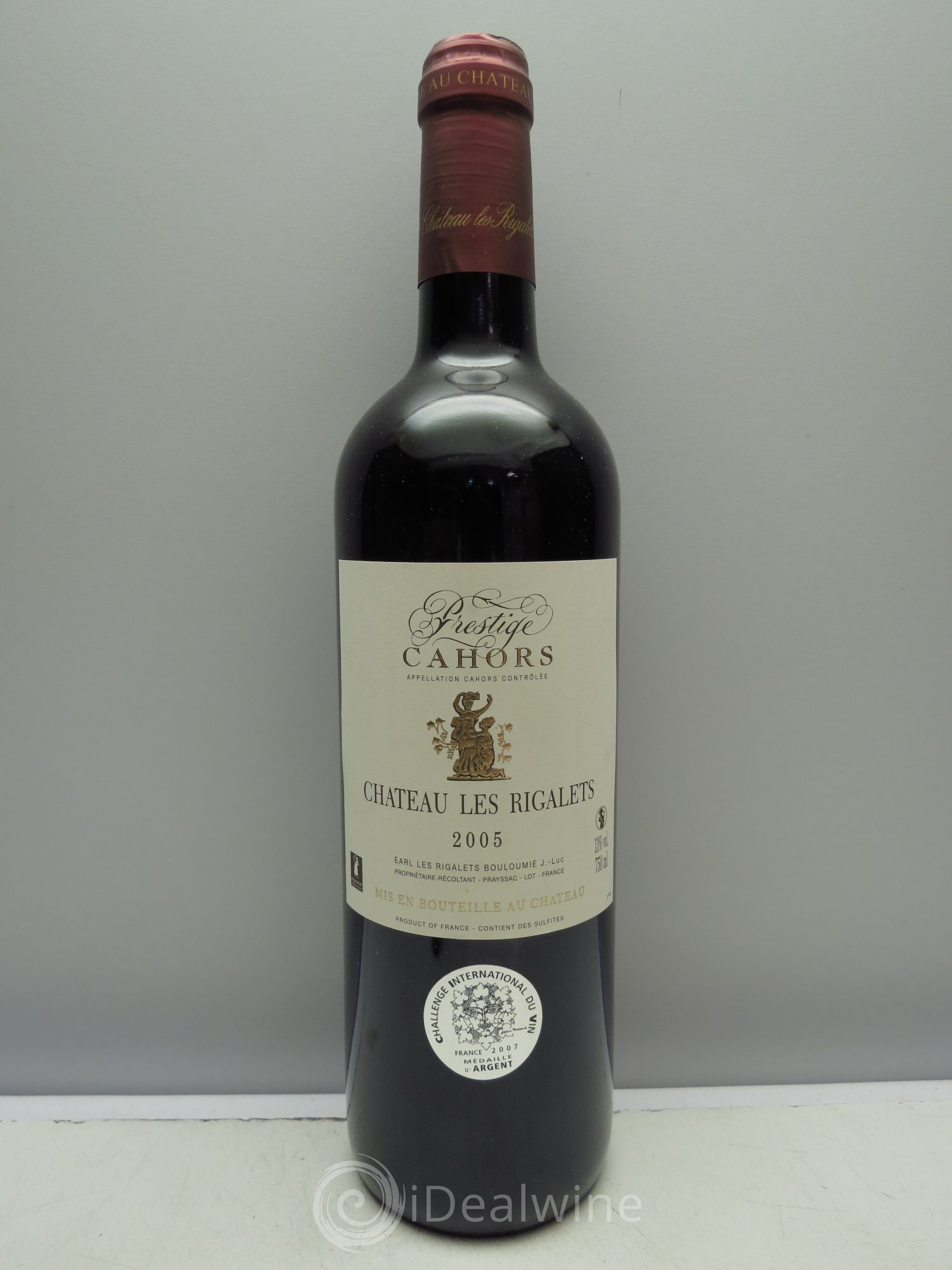 Cahors Château Les Rigalets Cuvée Prestige(sans prix de réserve / no reserve) 2005 - Posten von 1 Flasche - 0