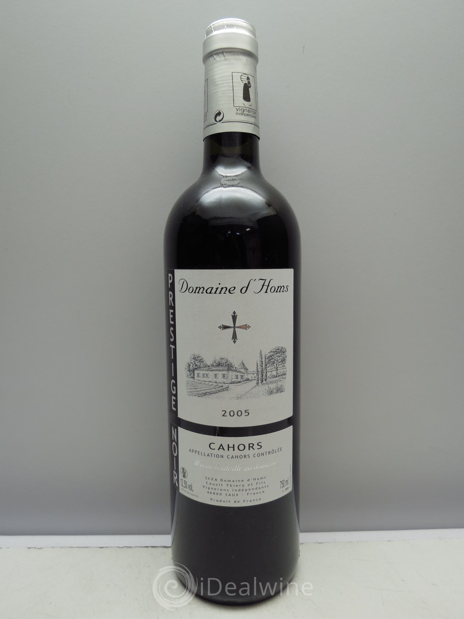 Cahors Domaine d'Homs Prestige Noir(sans prix de réserve / no reserve) 2005 - Posten von 1 Flasche - 0