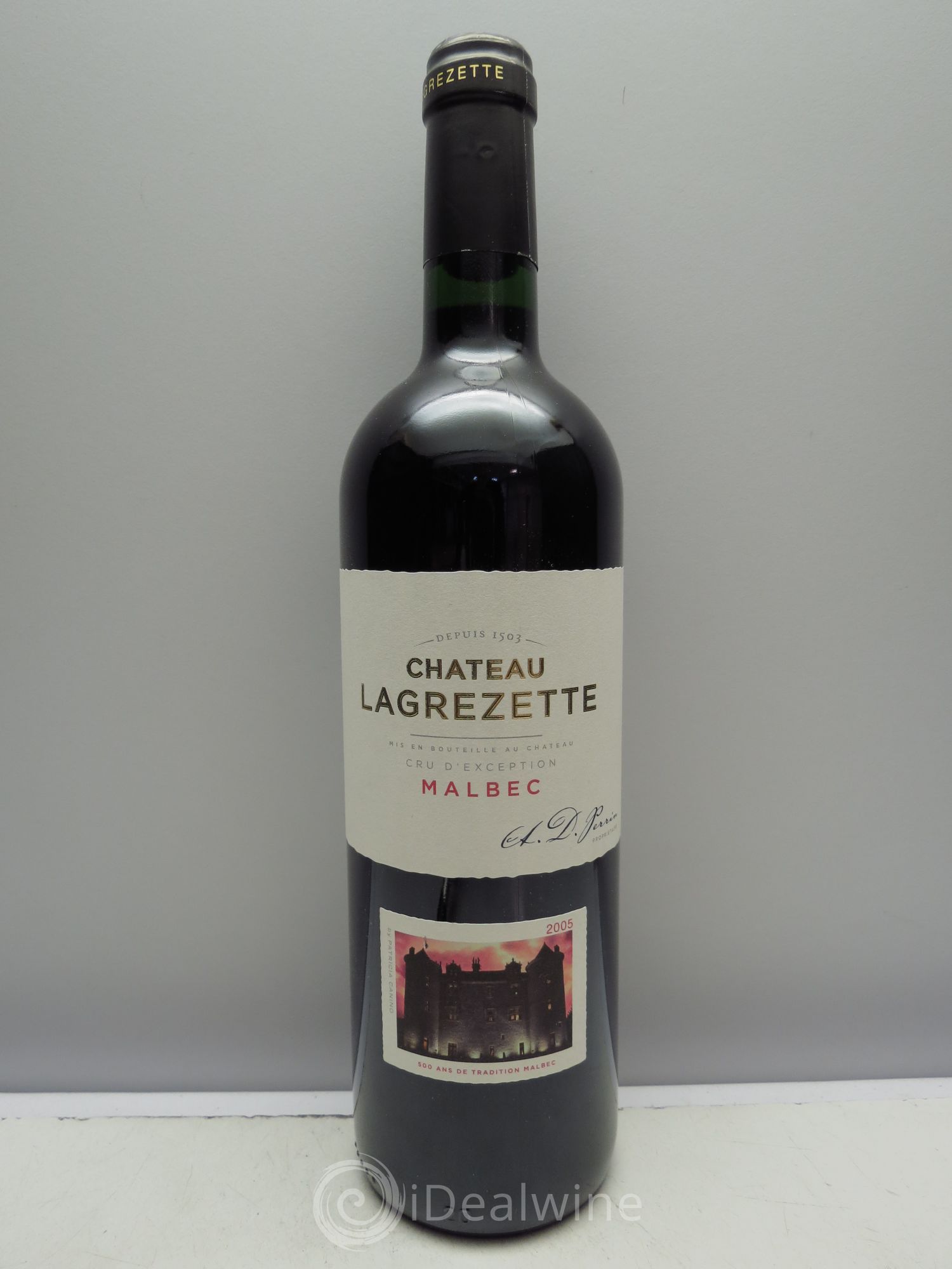 Cahors Château Lagrezette Alain Dominique Perrin 2005 - Lot de 1 bouteille - 0