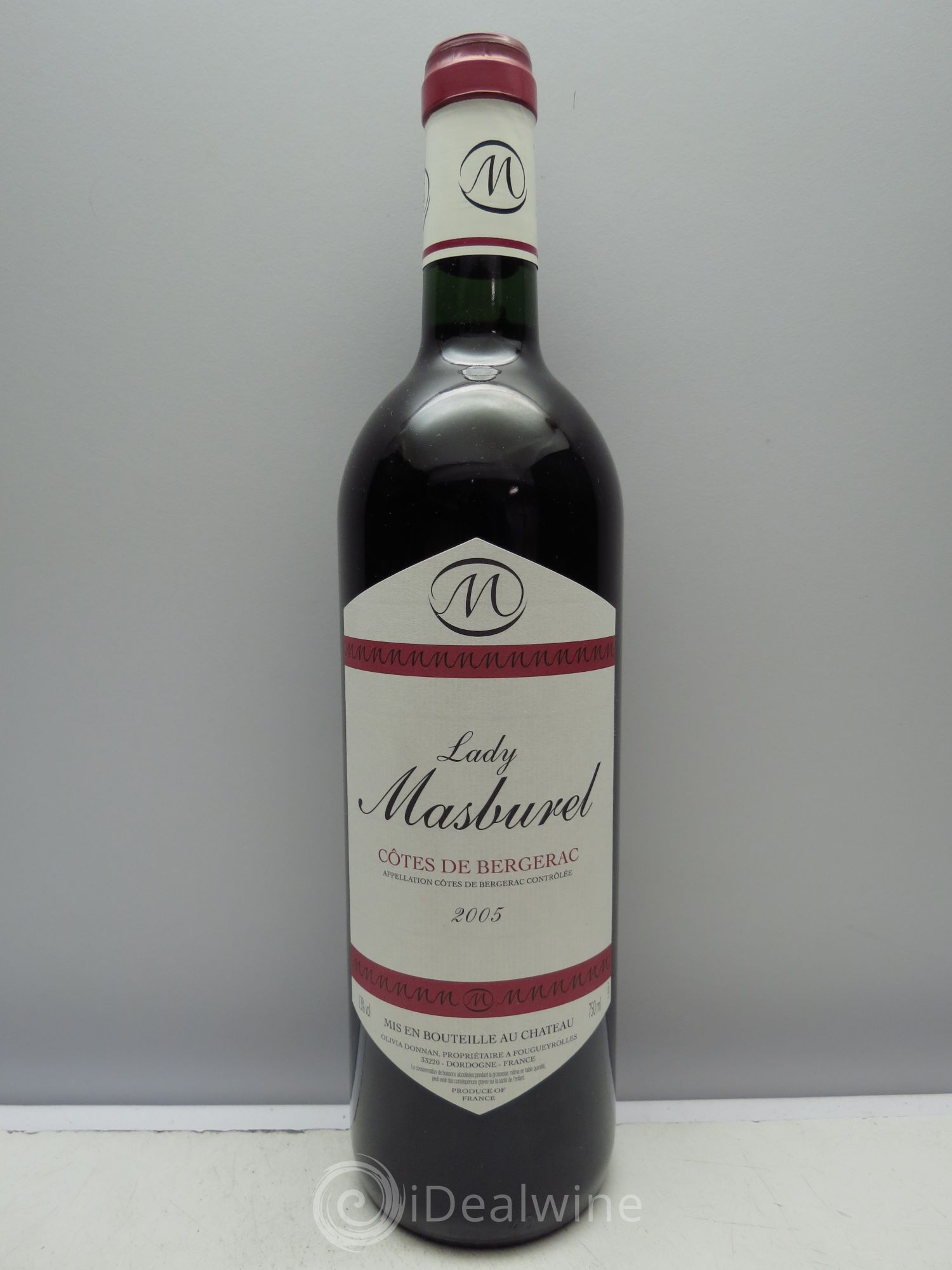 Côtes de Bergerac Château Masburel Cuvée Lady(sans prix de réserve / no reserve) 2005 - Posten von 1 Flasche - 0