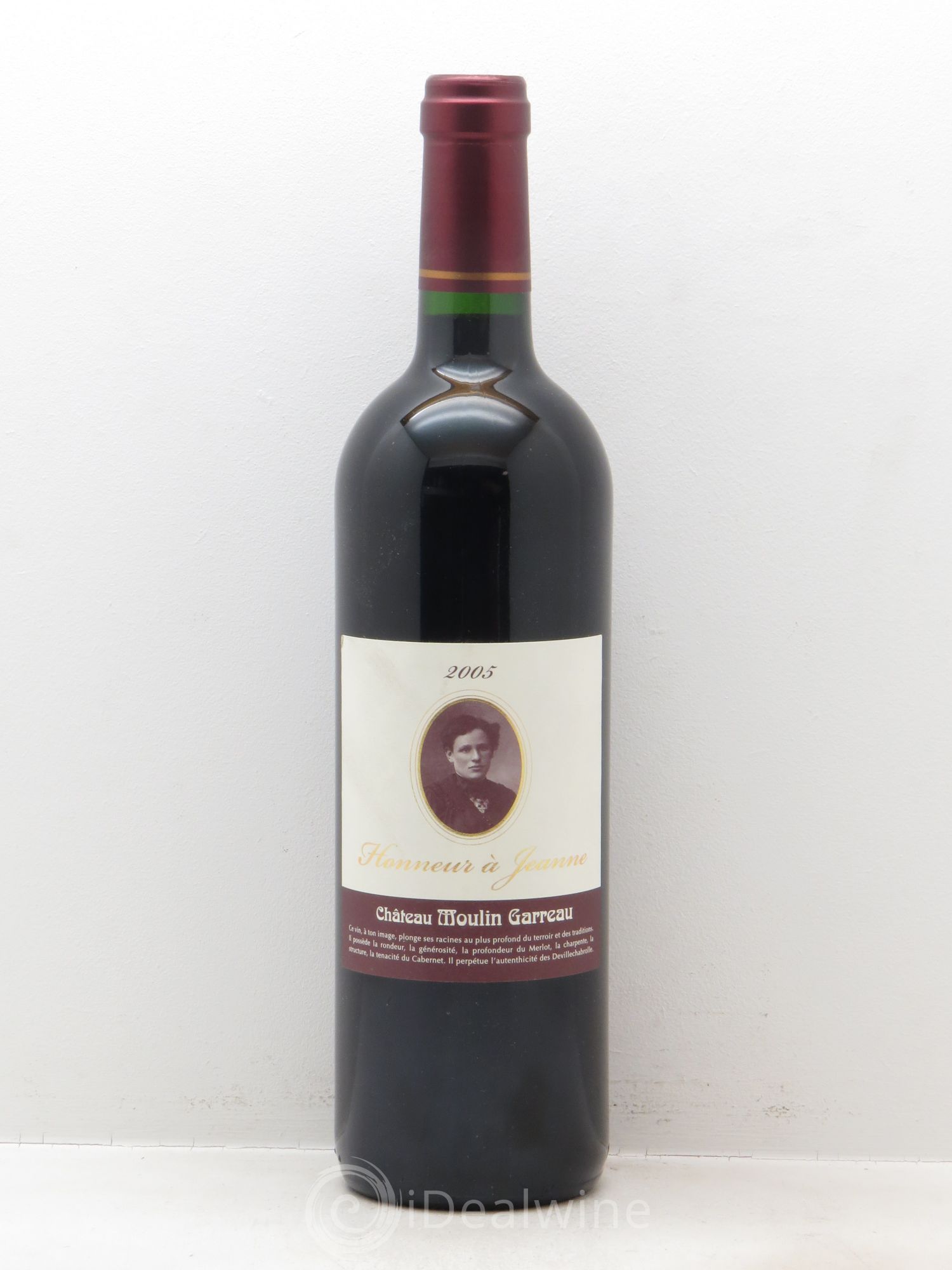 Bergerac Domaine Moulin-Garreau Honneur à Jeanne (sans prix de réserve - no reserve) 2005 - Posten von 1 Flasche - 0