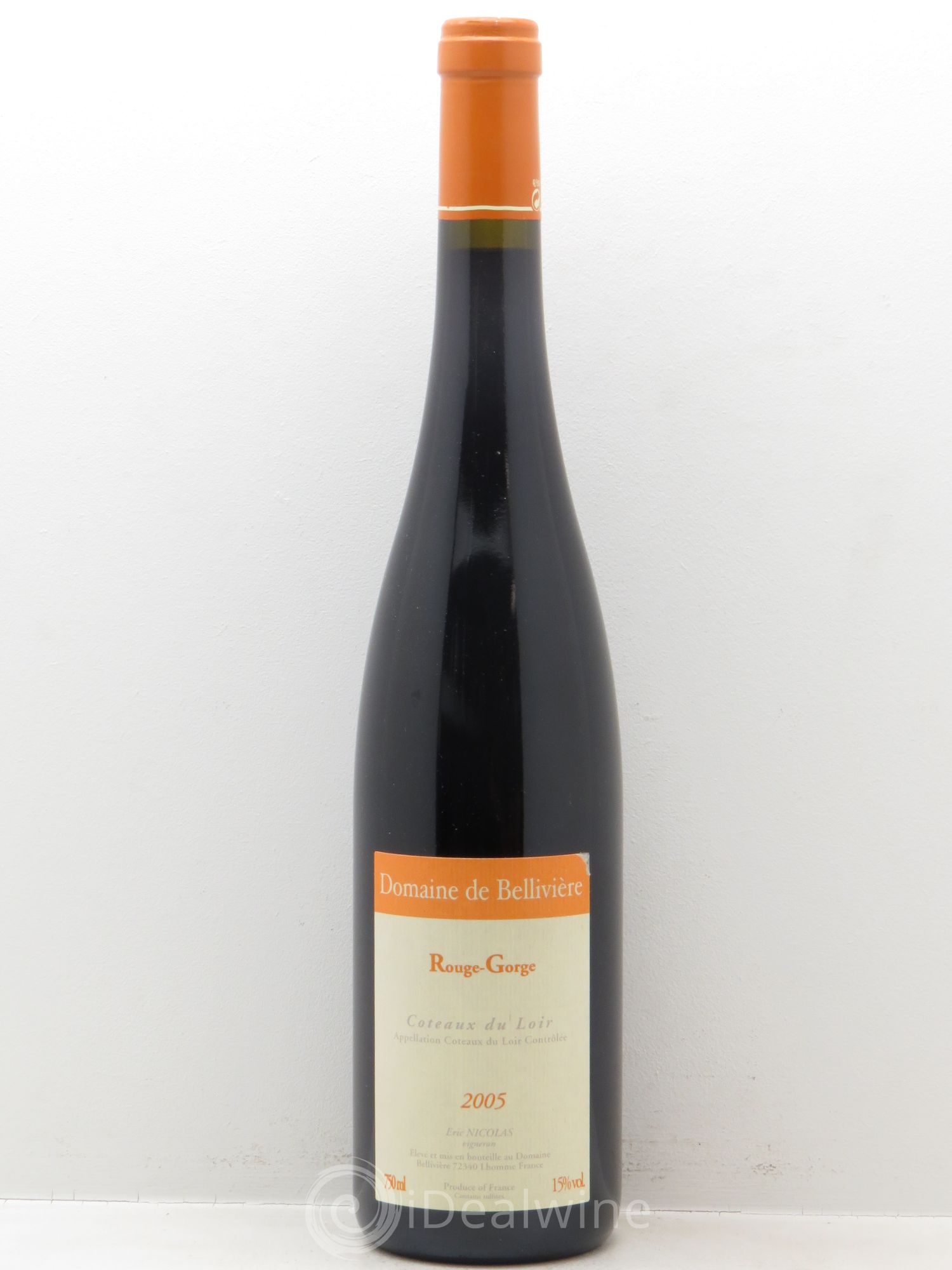 Divers Coteaux du Loir Domaine de Bellivière Cuvée Rouge-Gorge 2005 - Posten von 1 Flasche - 0