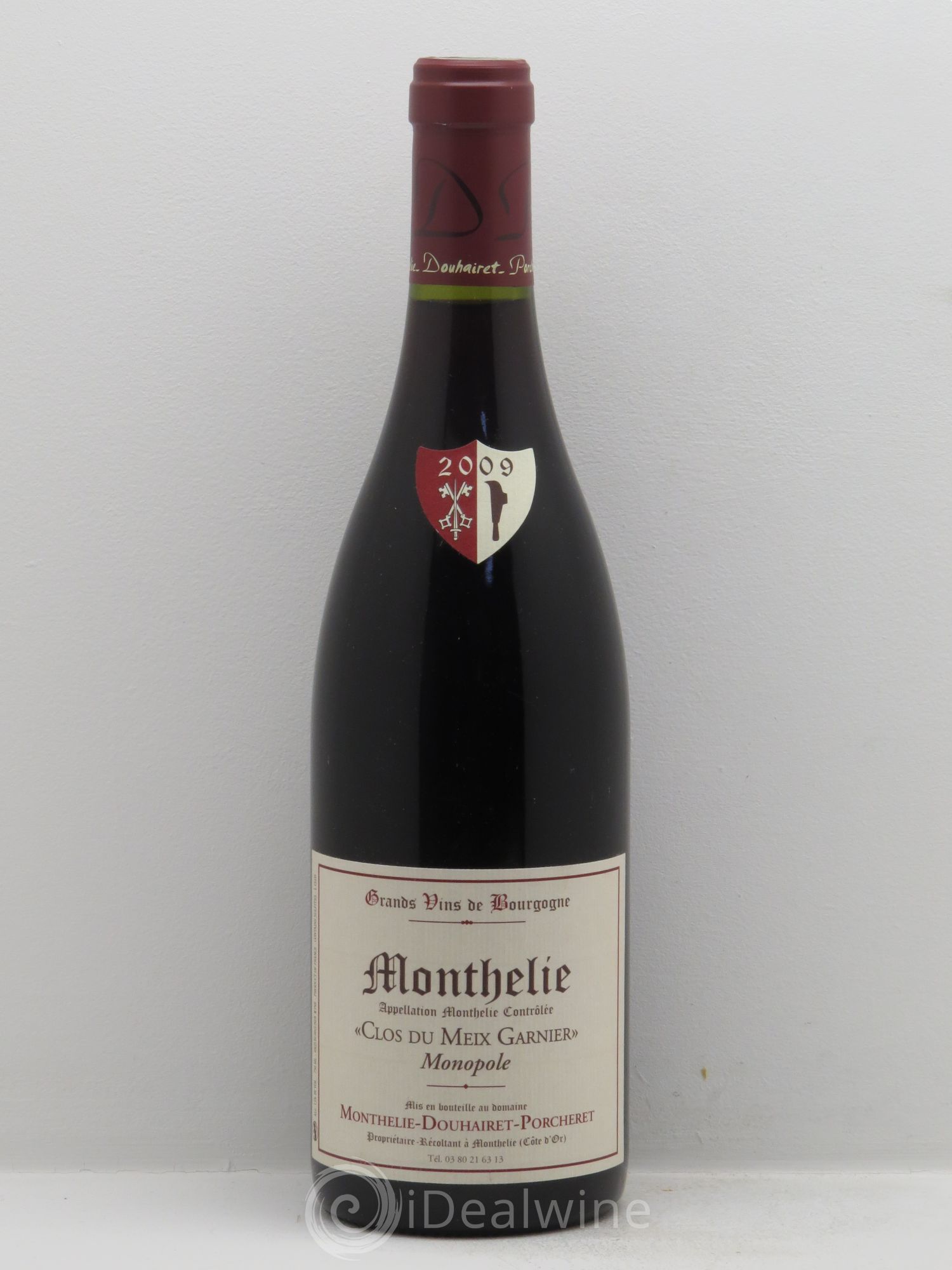 Monthélie 1er Cru Clos du Meix Garnier Domaine Douhairet Porcheret 2009 - Posten von 1 Flasche - 0