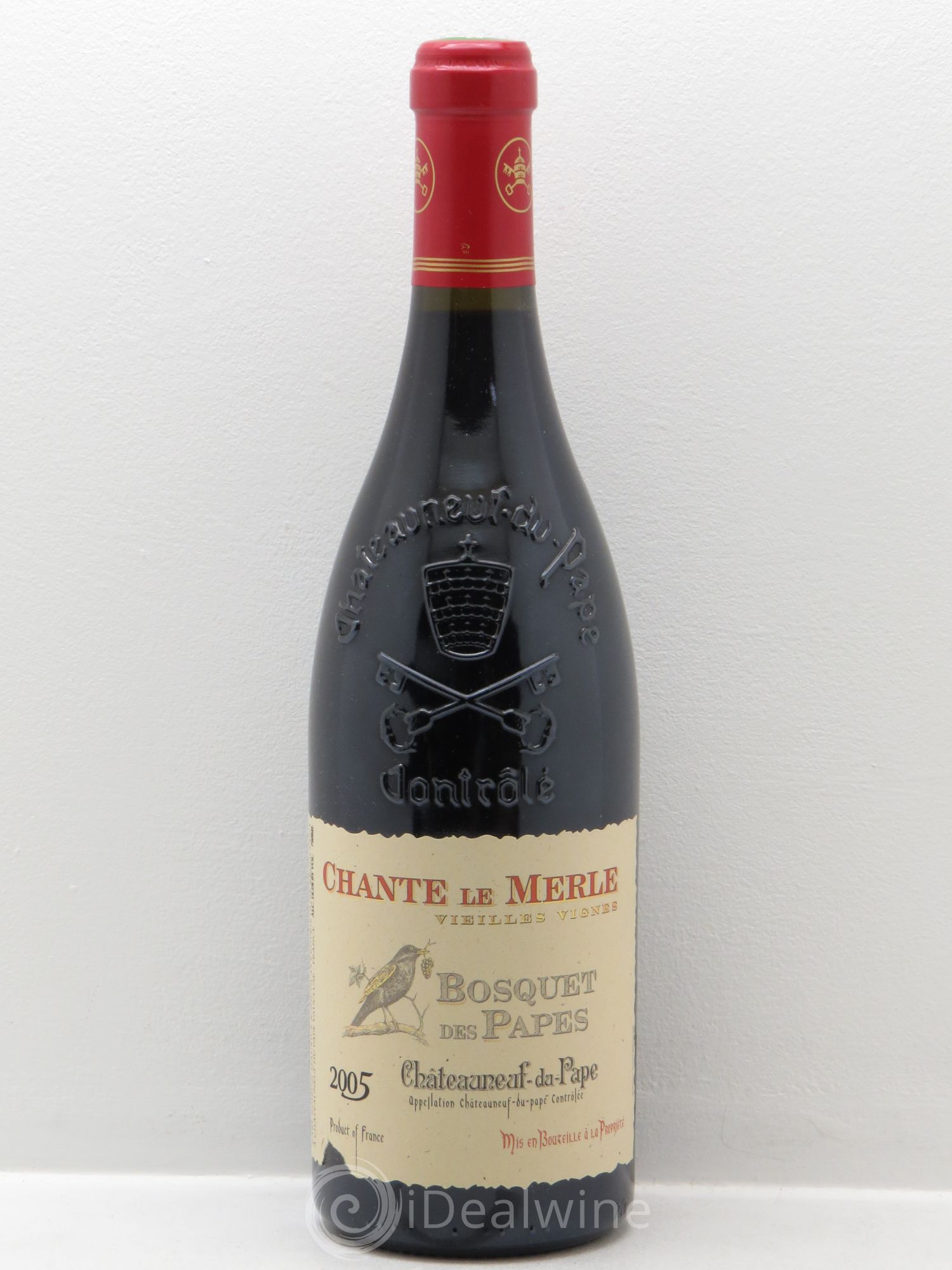 Châteauneuf-du-Pape Bosquet des Papes Chante Le Merle Vieilles Vignes Famille Boiron 2005 - Lot de 1 bouteille - 0