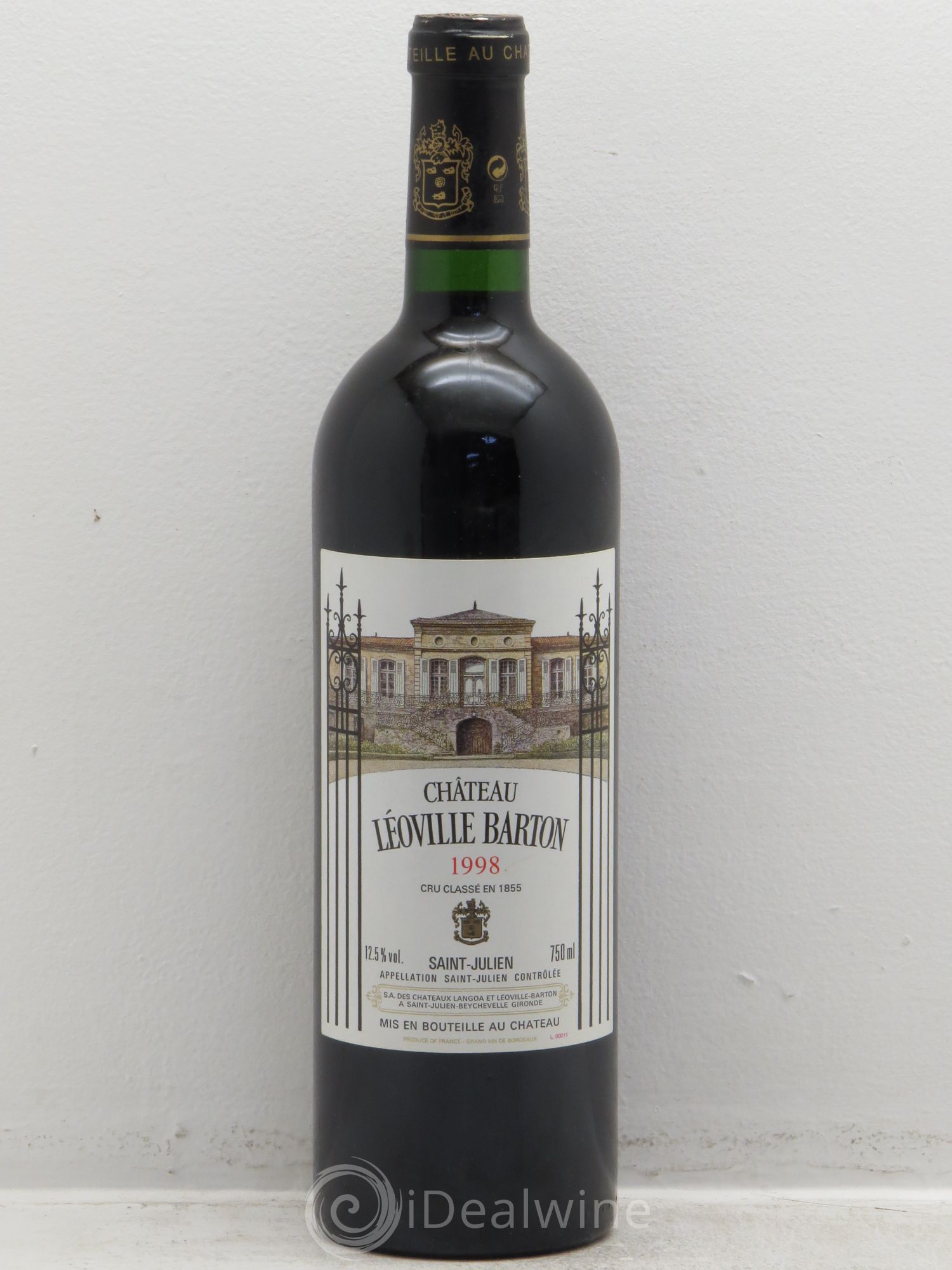 Château Léoville Barton 2ème Grand Cru Classé 1998 - Lot de 1 bouteille - 0