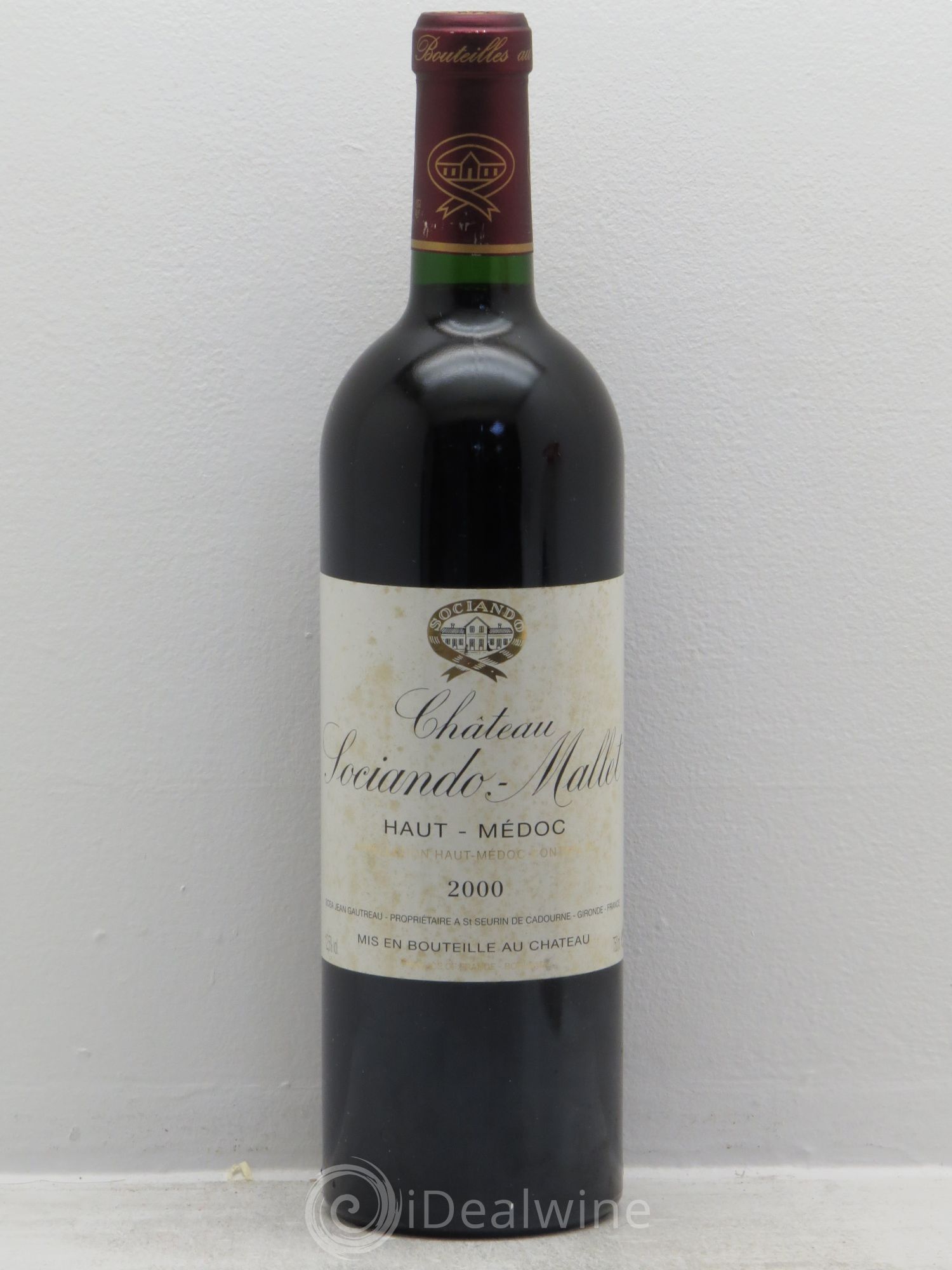 Château Sociando Mallet 2000 - Lot de 1 bouteille - 0