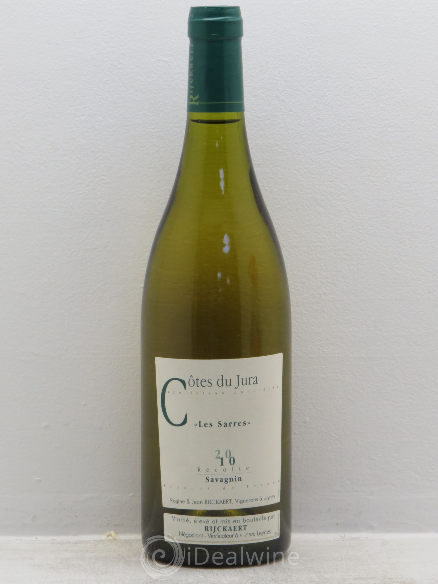 Côtes du Jura Savagnin Les sarres Domaine Jean Rickiaert (sans prix de réserve) 2010 - Posten von 1 Flasche - 0