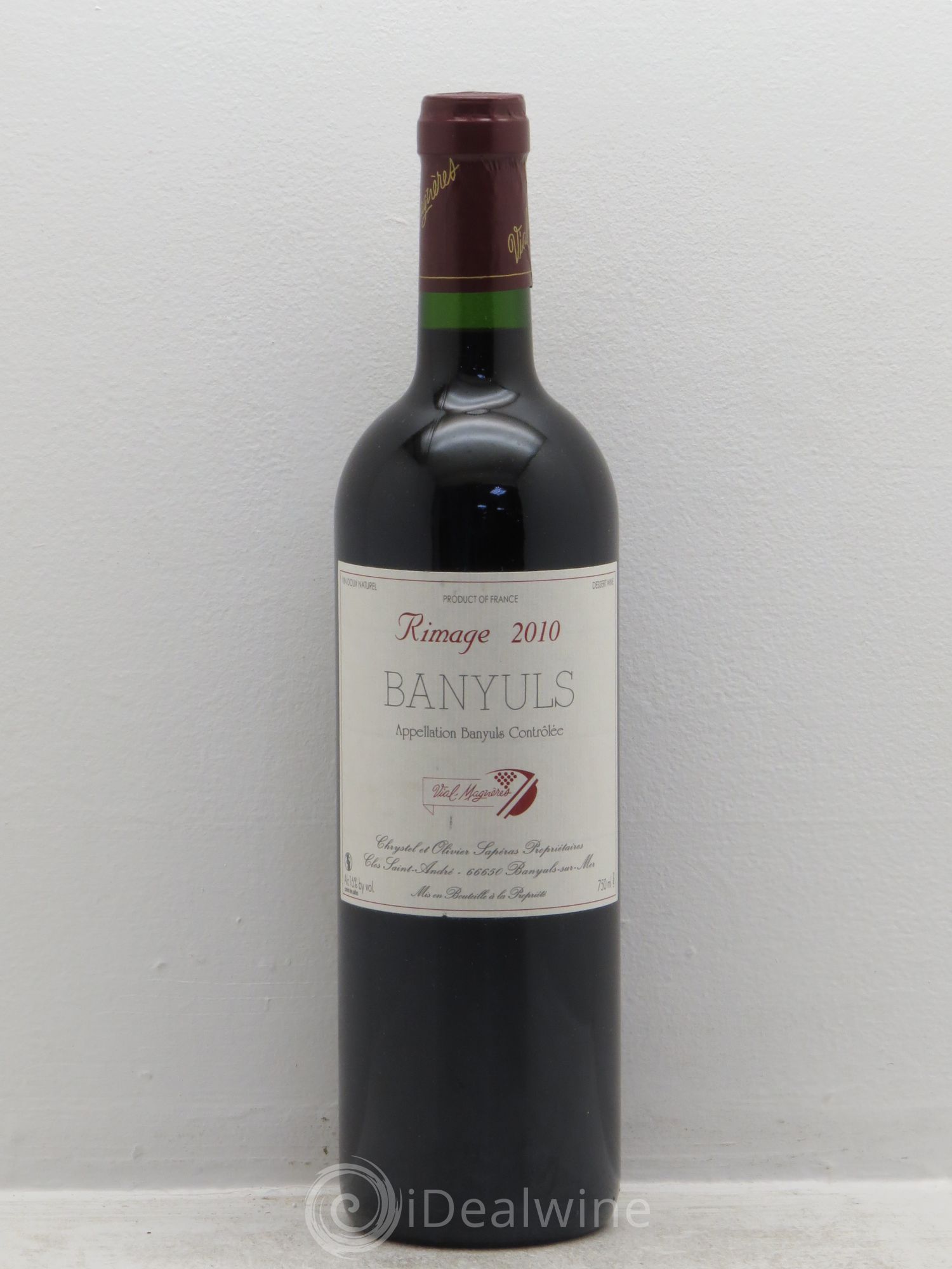 Banyuls Rimage Domaine Vial-Magnère (sans prix de réserve) 2010 - Posten von 1 Flasche - 0