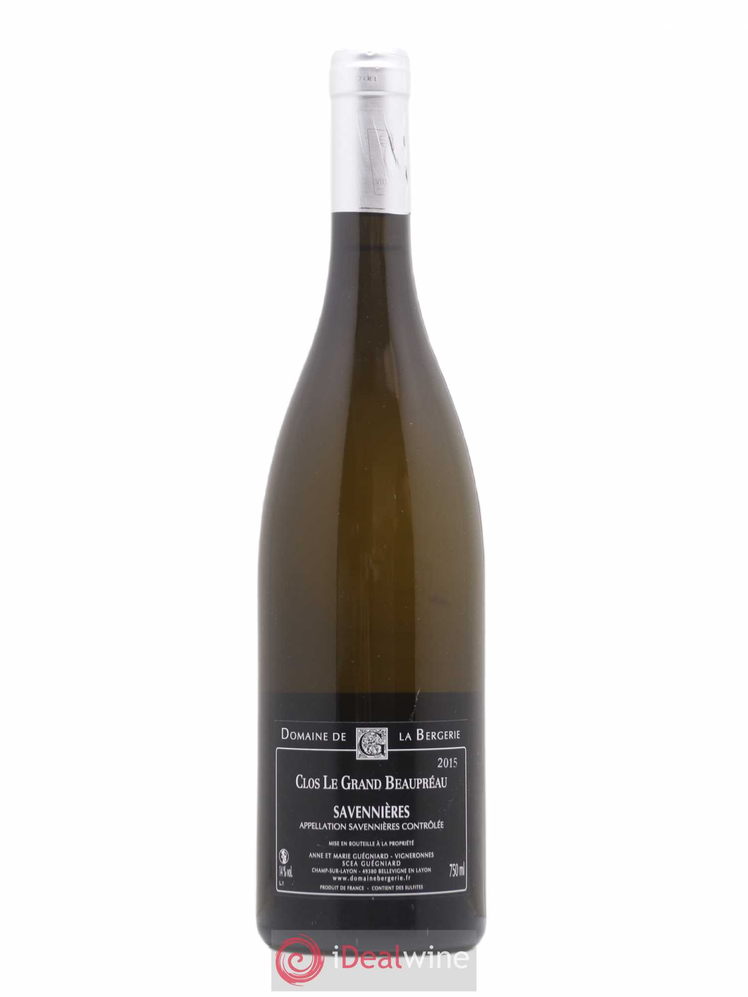 Savennières Clos le grand Beaupréau La Bergerie 2015 - Lot de 1 bouteille - 1