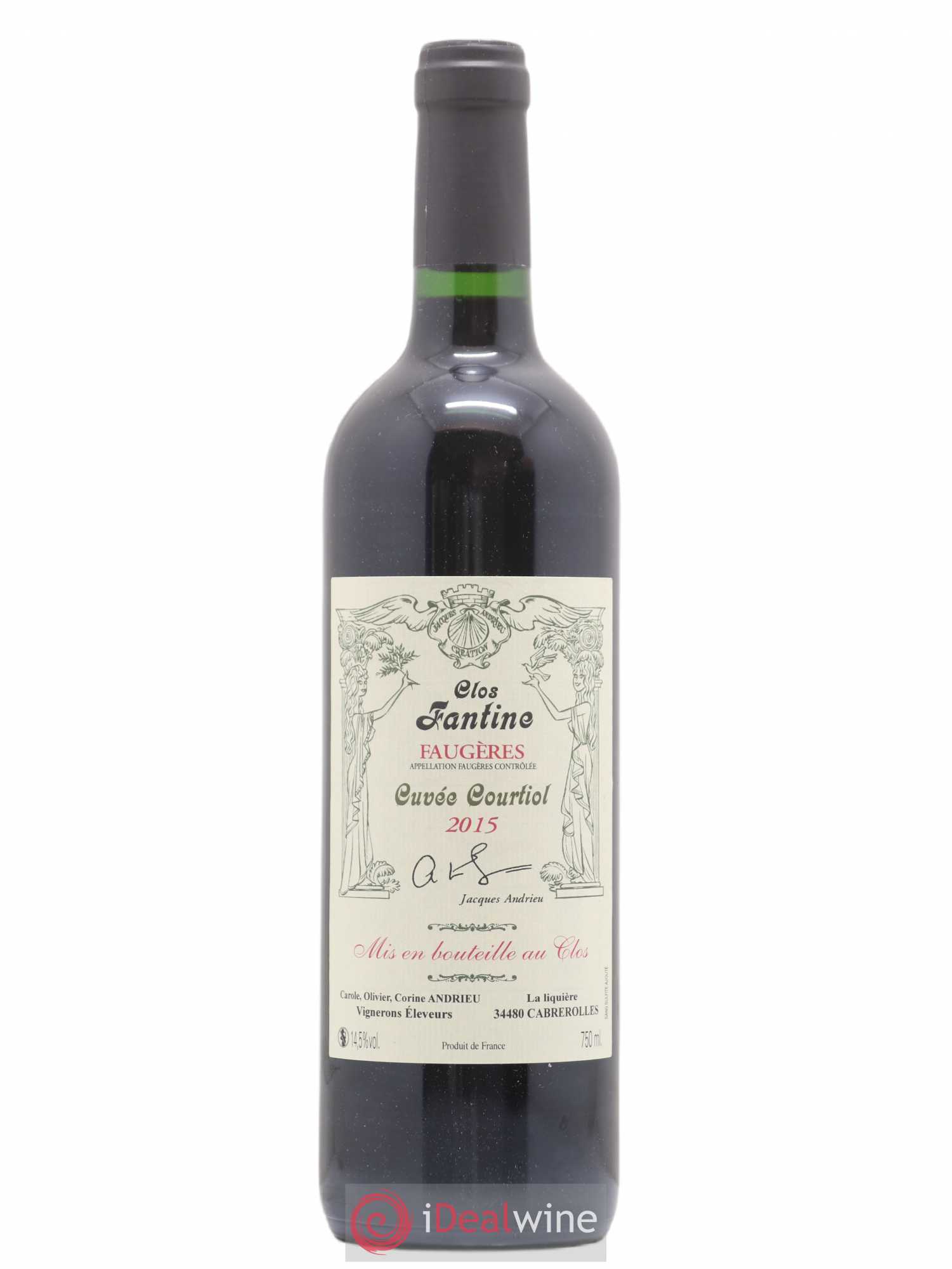 Faugères Clos Fantine Courtiol Famille Andrieu 2015 - Lot de 1 bouteille - 0