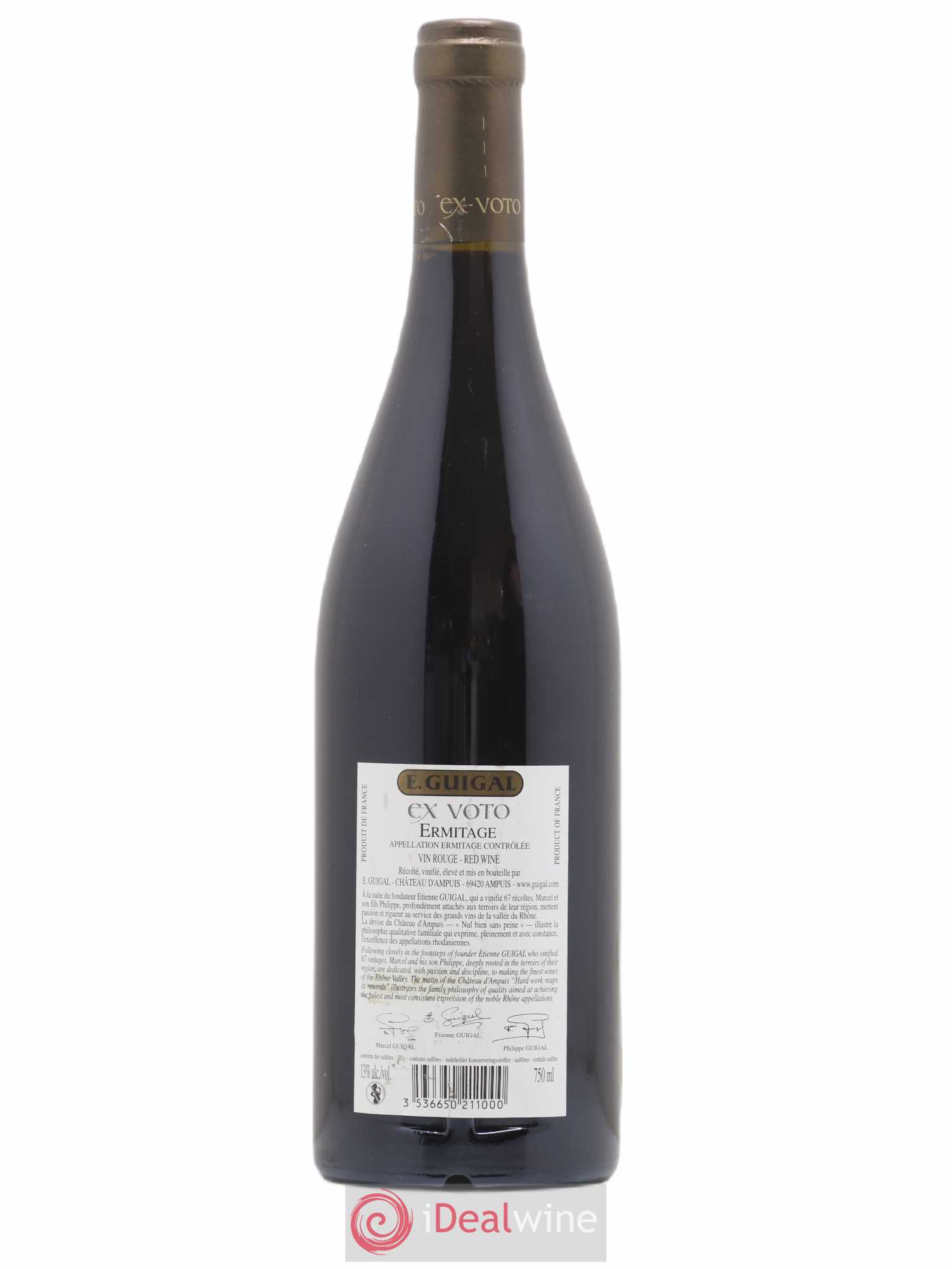 Ermitage Ex Voto Guigal 2005 - Lot de 1 bouteille - 1