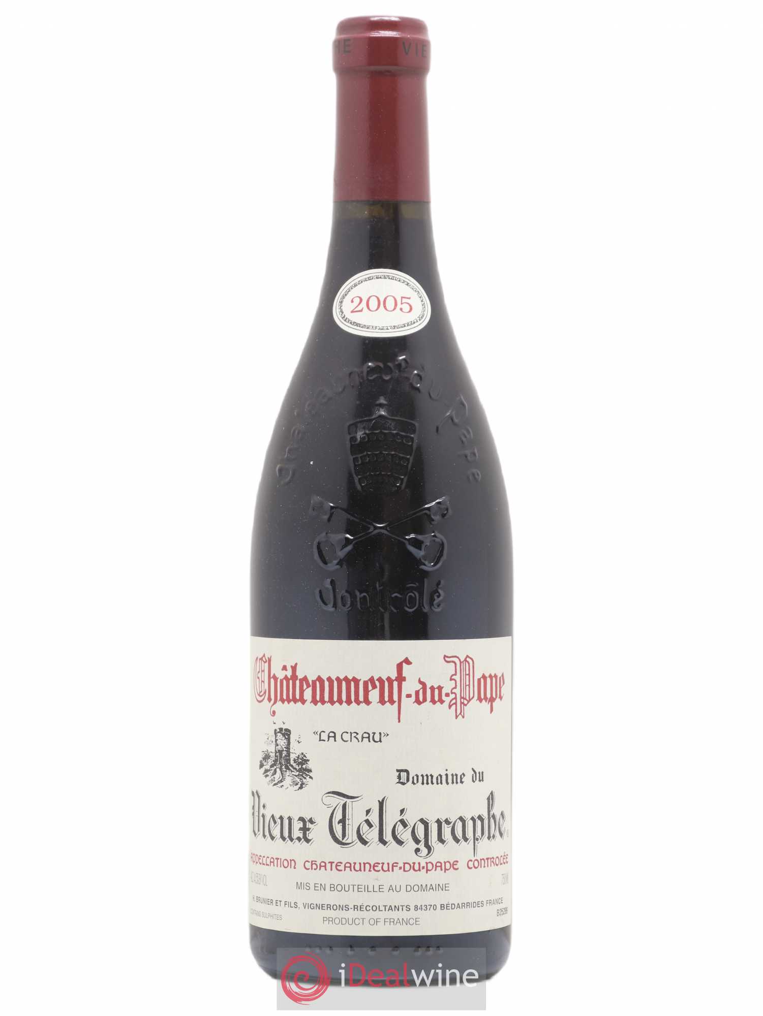 Châteauneuf-du-Pape Vieux Télégraphe (Domaine du) Vignobles Brunier 2005 - Lot de 1 bouteille - 0