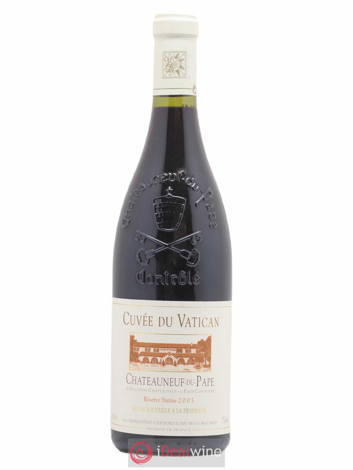 Châteauneuf-du-Pape Cuvée du Vatican Réserve Sixtine Famille Diffonty 2005 - Lot de 1 bouteille - 0