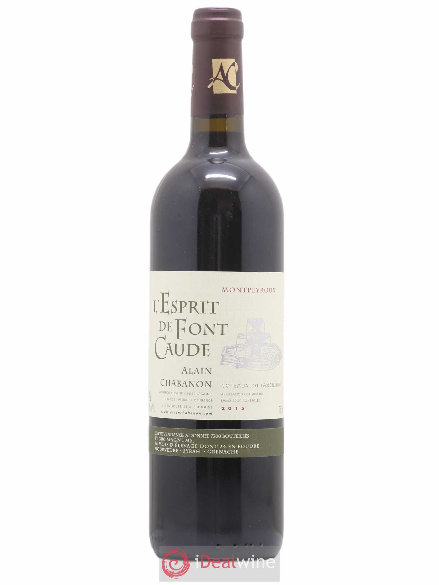 Languedoc Montpeyroux Alain Chabanon (Domaine) L'Esprit de Font Caude 2015 - Lot de 1 bouteille - 0