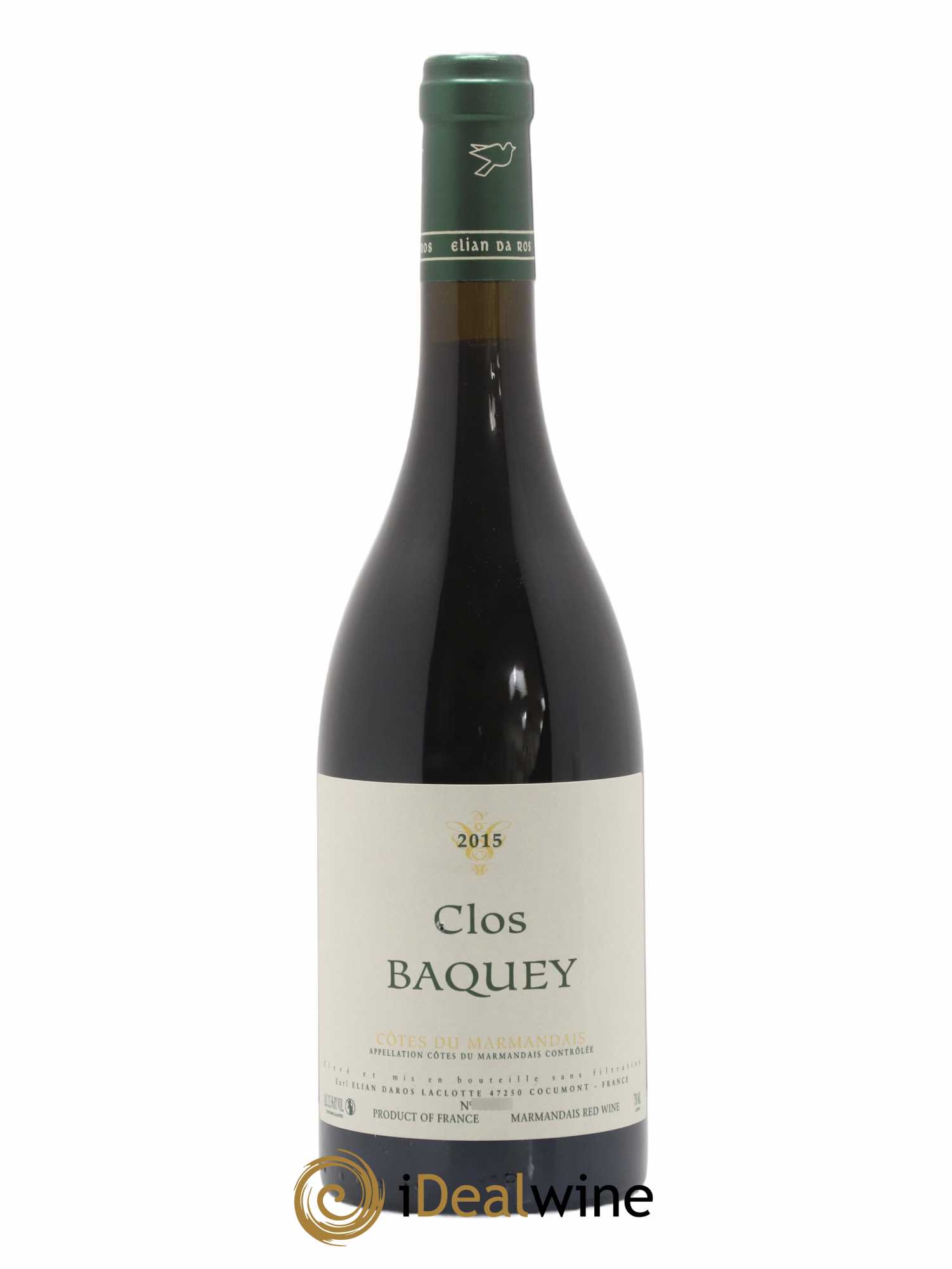 Côtes du Marmandais Clos Baquey Elian Da Ros (Domaine) 2015 - Lot de 1 bouteille - 0
