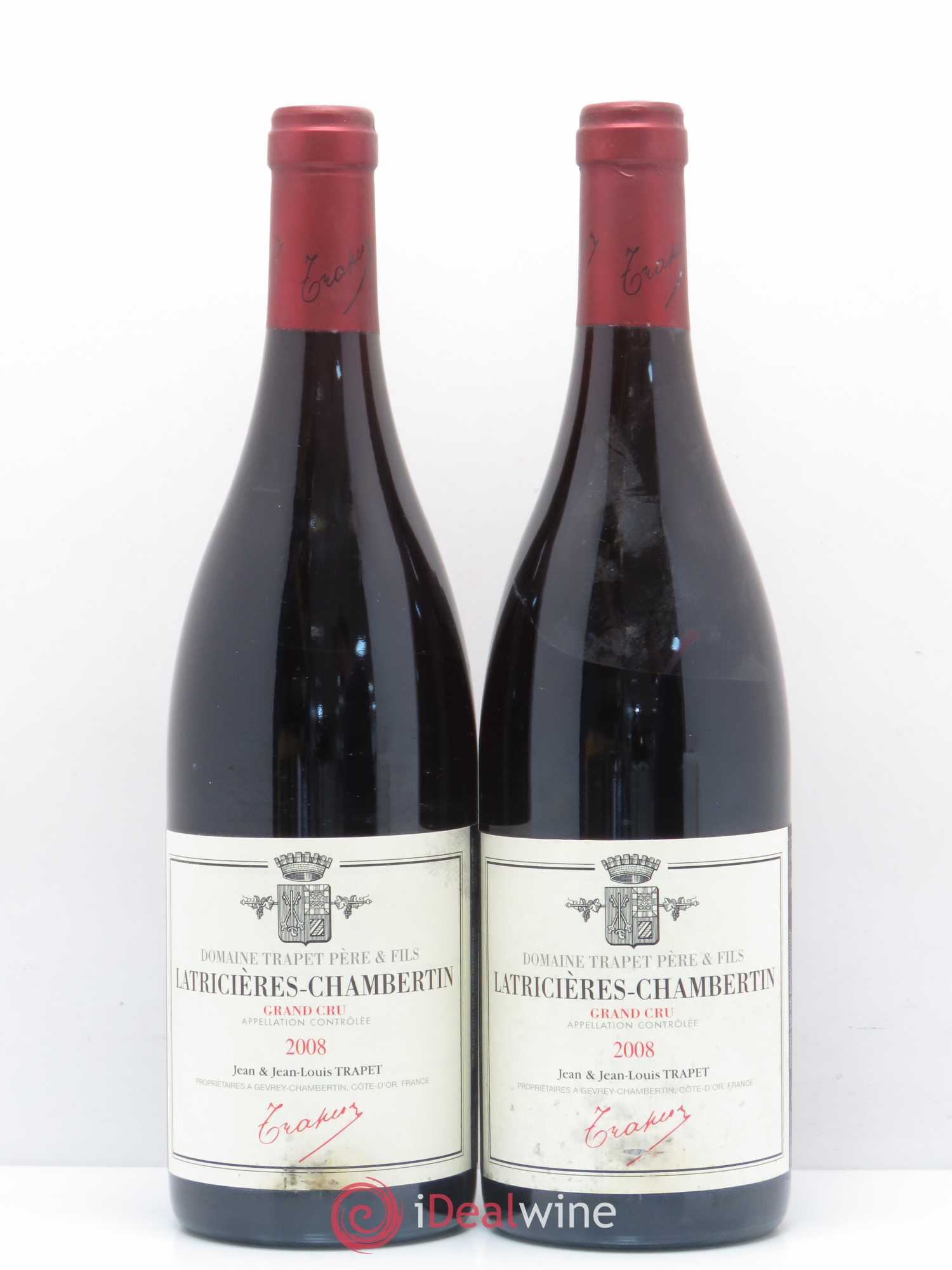 Latricières-Chambertin Grand Cru Domaine Trapet 2008 - Lot de 2 bouteilles - 0