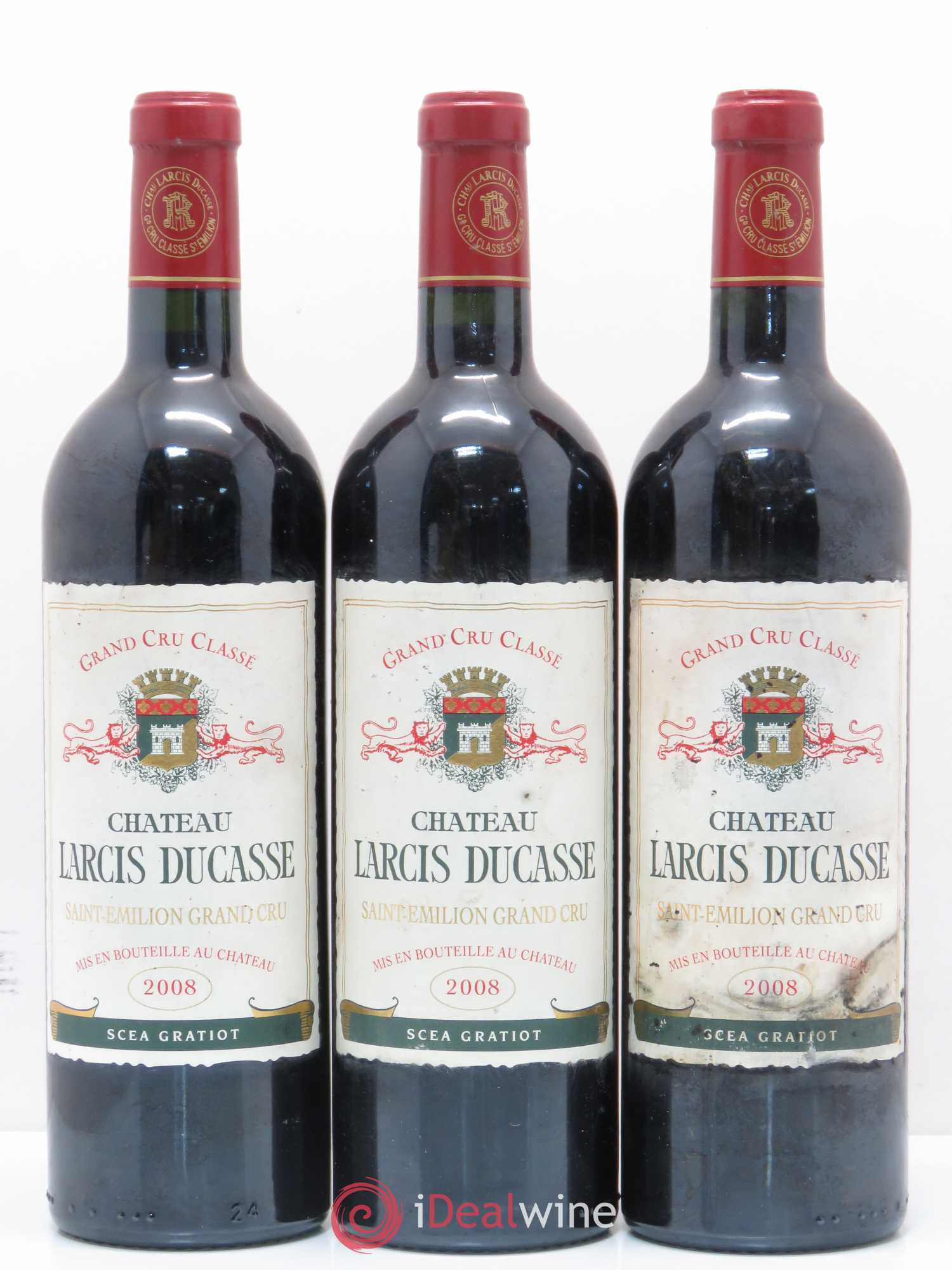 Château Larcis Ducasse 1er Grand Cru Classé B 2008 - Lot de 3 bouteilles - 0