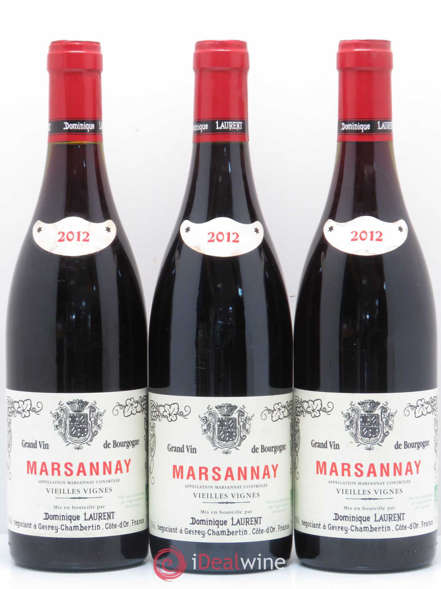 Marsannay Vieilles Vignes Bio Dominique Laurent 2012 - Lot de 3 bouteilles - 0