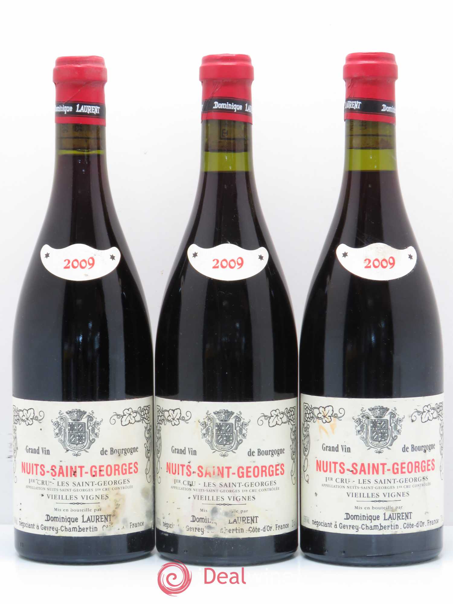 Nuits-Saint-Georges 1er Cru Les Saints Georges Vieilles Vignes Dominique Laurent Vieilles Vignes 2009 - Lot de 3 bouteilles - 0