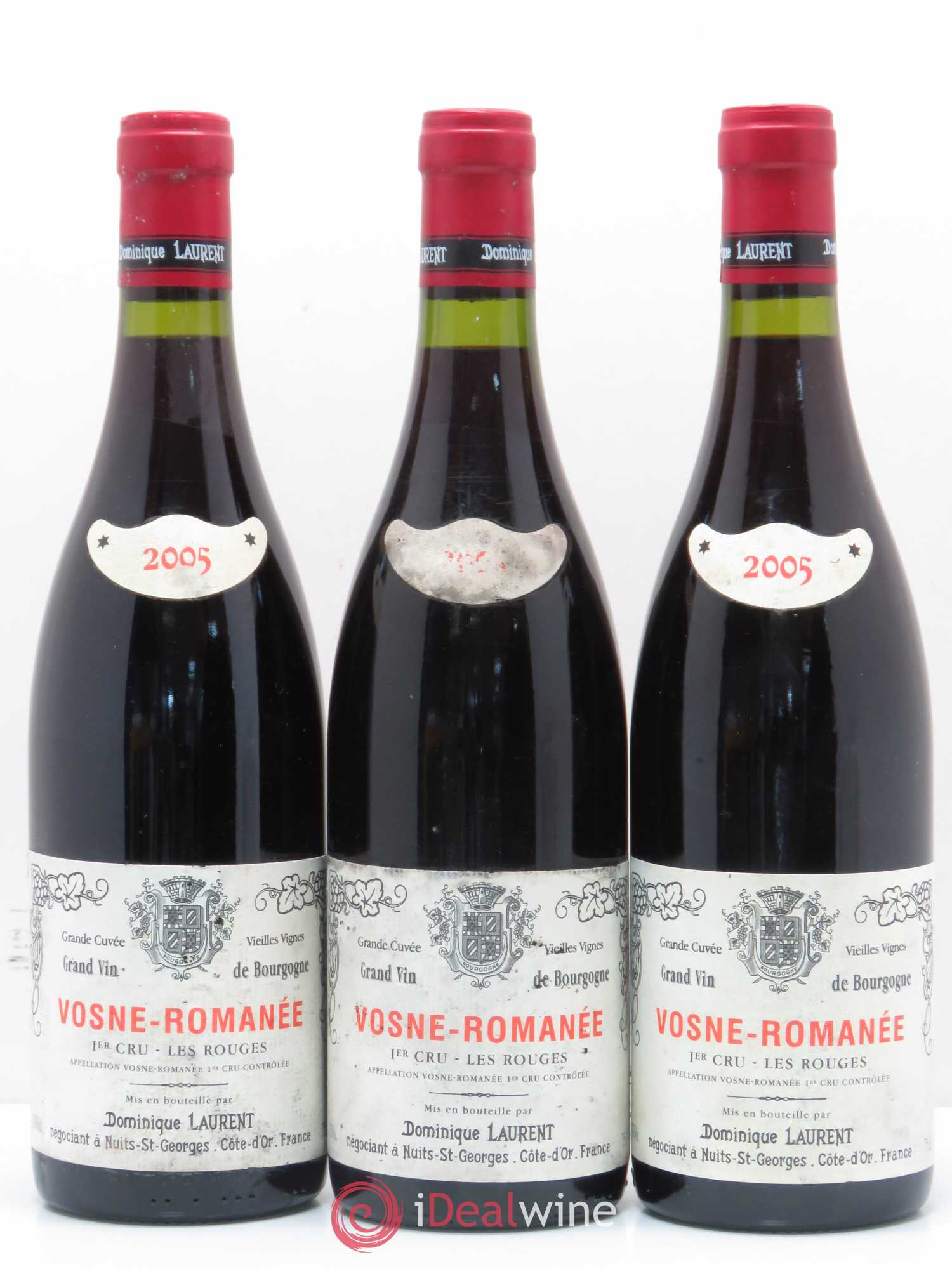 Vosne-Romanée 1er Cru Les Rouges Dominique Laurent 2005 - Lot de 3 bouteilles - 0
