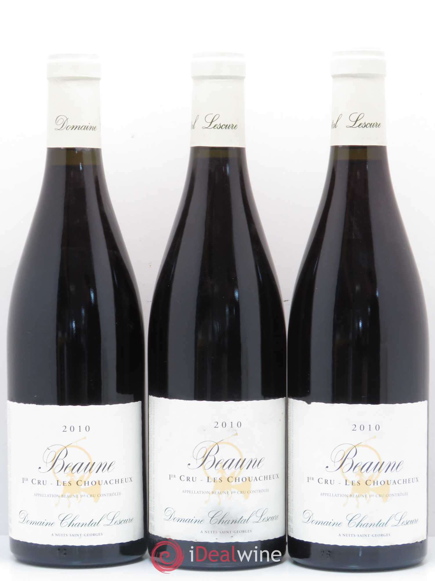 Beaune 1er Cru Les Chouacheux Chantal Lescure (sans prix de réserve) 2010 - Lot de 3 bouteilles - 0