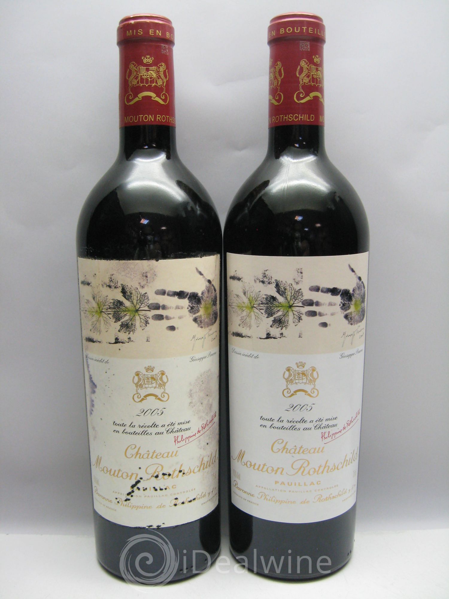 Château Mouton Rothschild 1er Grand Cru Classé (2 caisses de 6 btes) 2005 - Lot de 12 bouteilles - 1