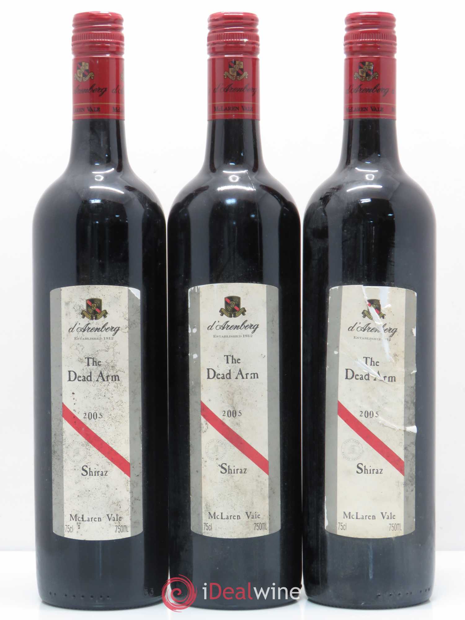 McLaren Vale d'Arenberg The Dead Arm - Syrah 2005 - Lot de 3 bouteilles - 0