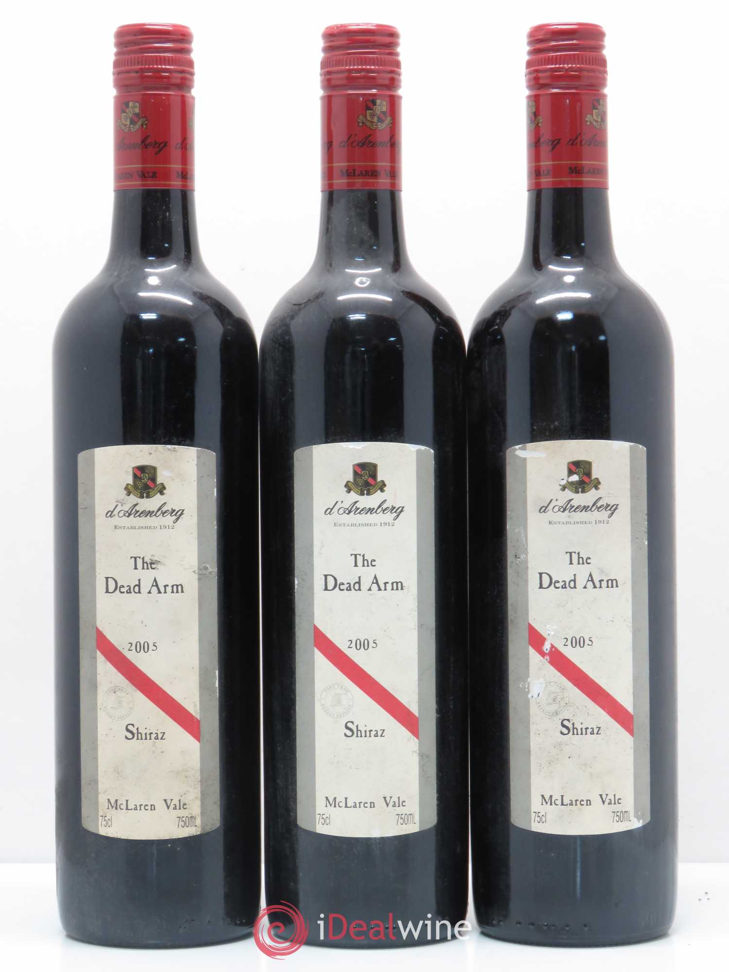 McLaren Vale d'Arenberg The Dead Arm - Syrah 2005 - Lot de 3 bouteilles - 0