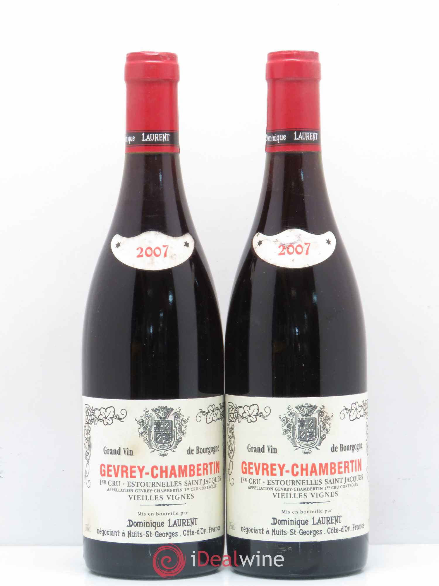 Gevrey-Chambertin 1er Cru Estournelles Saint Jacques Dominique Laurent 2007 - Posten von 2 Flaschen - 0