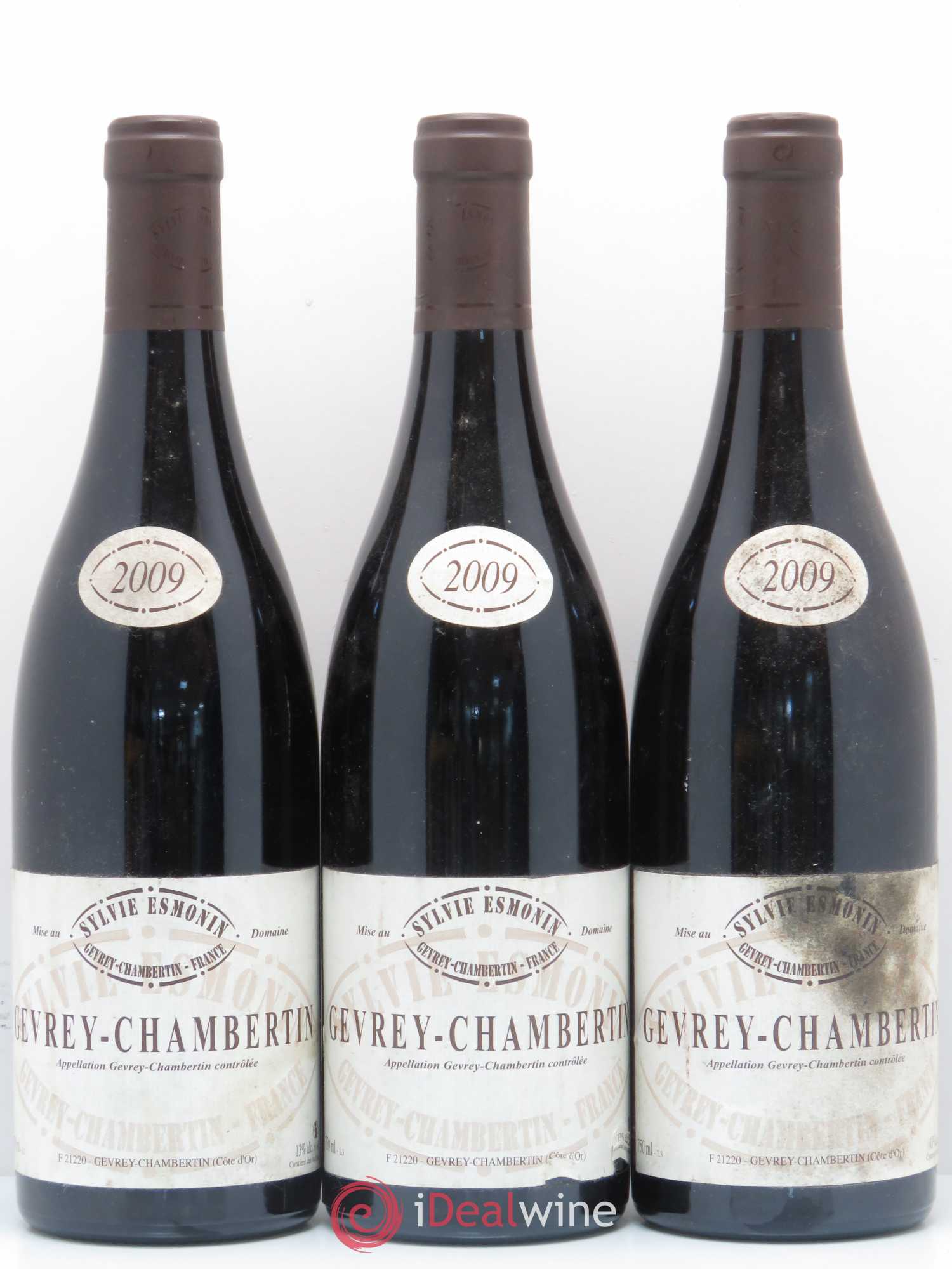 Gevrey-Chambertin Sylvie Esmonin (sans prix de réserve) 2009 - Lot de 3 bouteilles - 0
