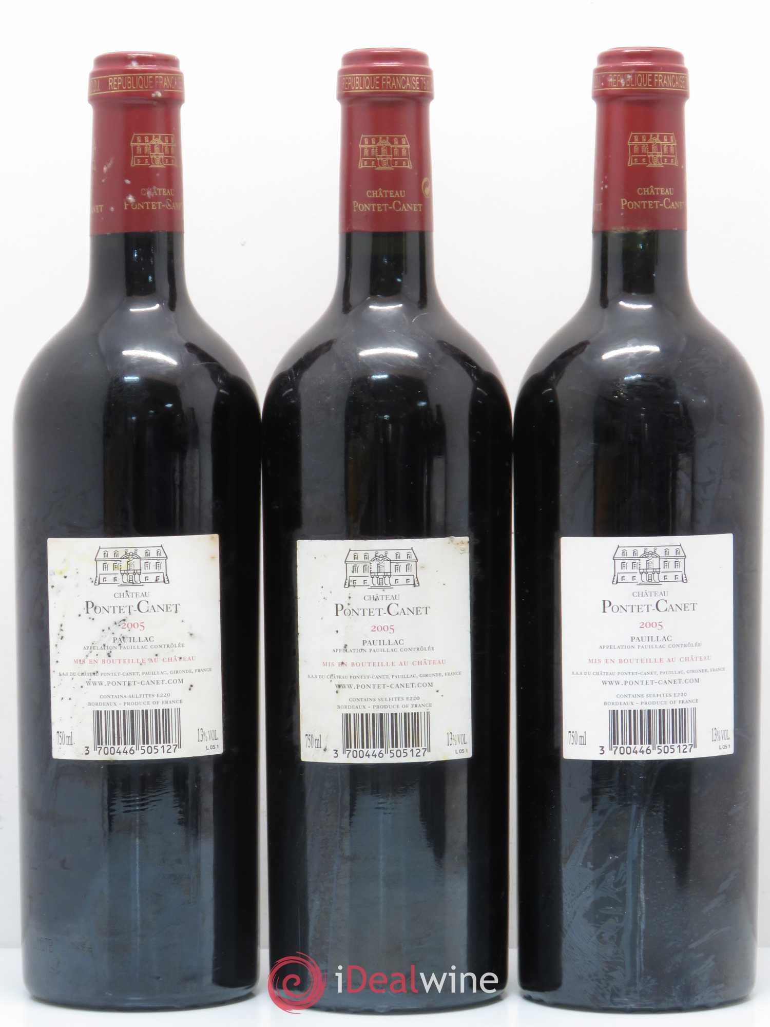 Château Pontet Canet 5ème Grand Cru Classé 2005 - Lot de 6 bouteilles - 2