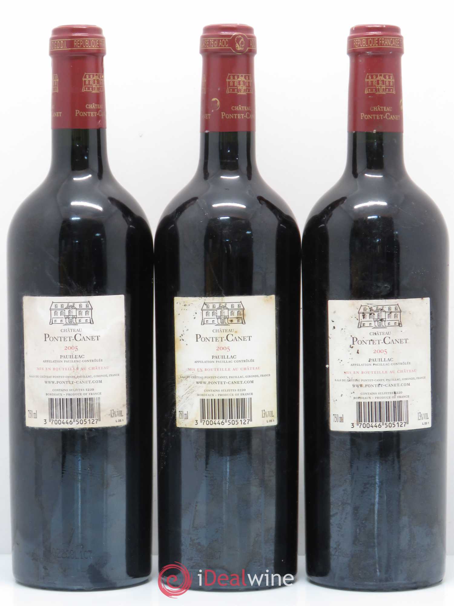 Château Pontet Canet 5ème Grand Cru Classé 2005 - Lot de 6 bouteilles - 4