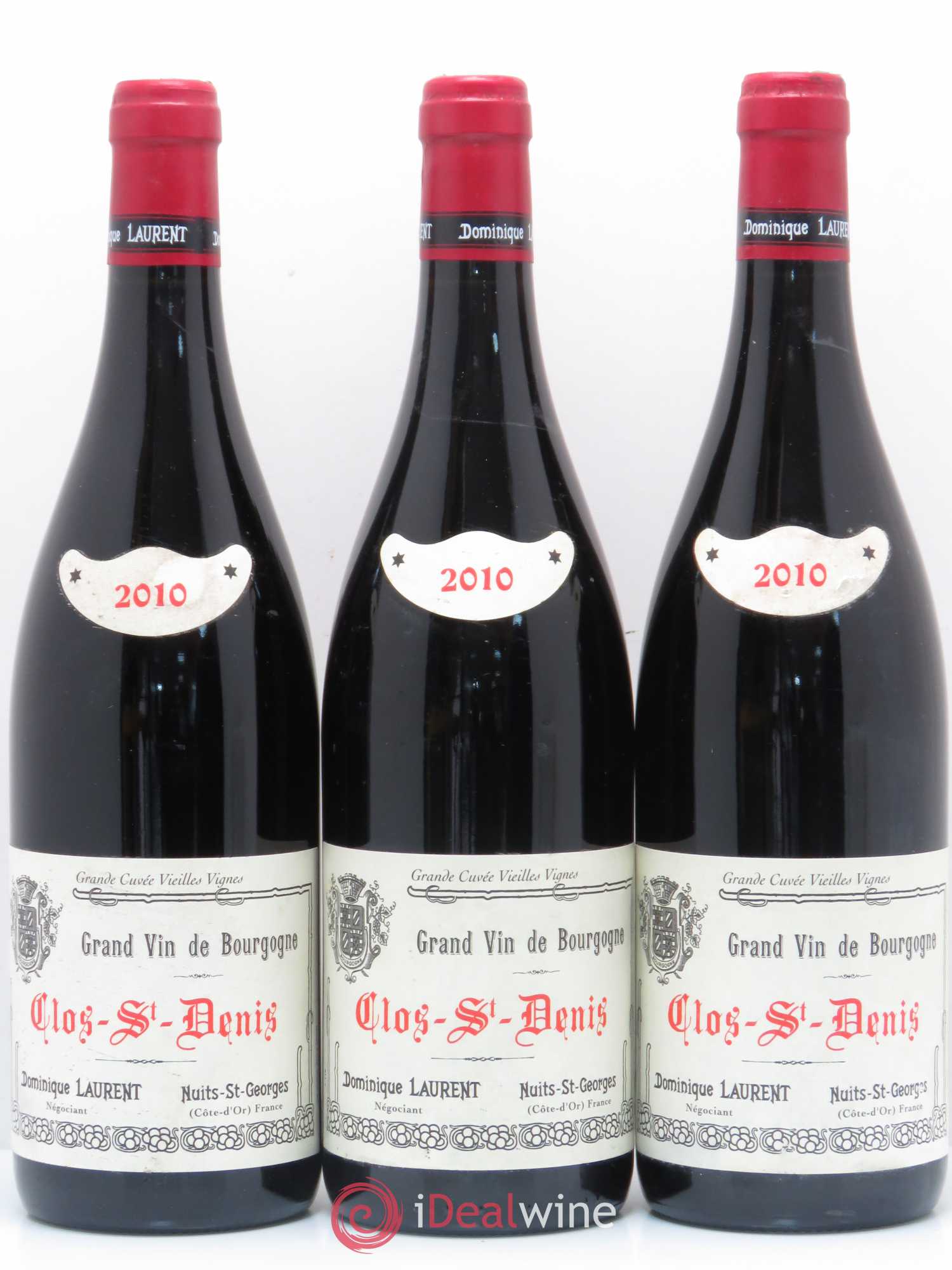Clos Saint-Denis Grand Cru Dominique Laurent 2010 - Lot de 3 bouteilles - 0