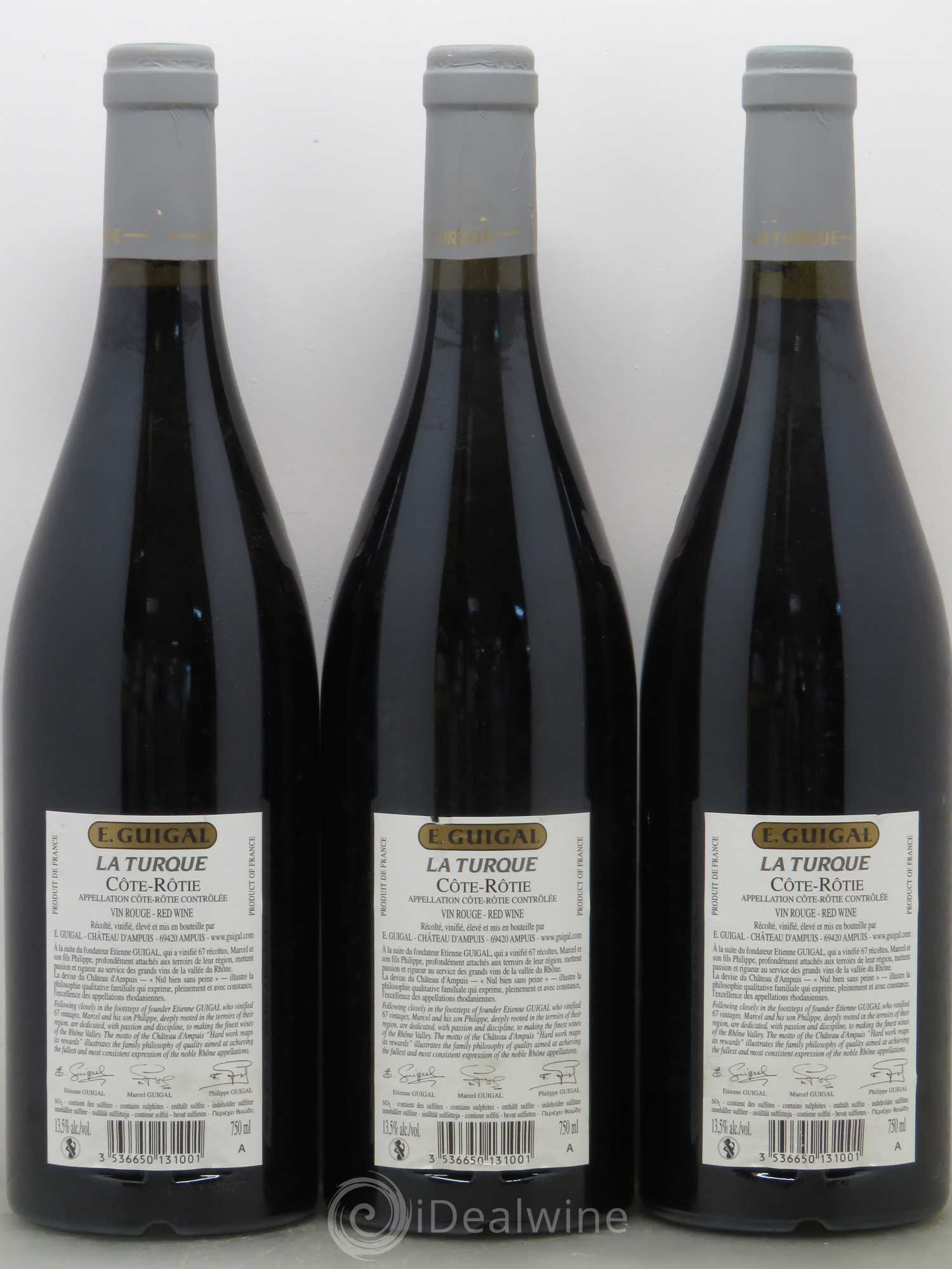 Côte-Rôtie La Turque Guigal 2006 - Lot de 3 bouteilles - 1